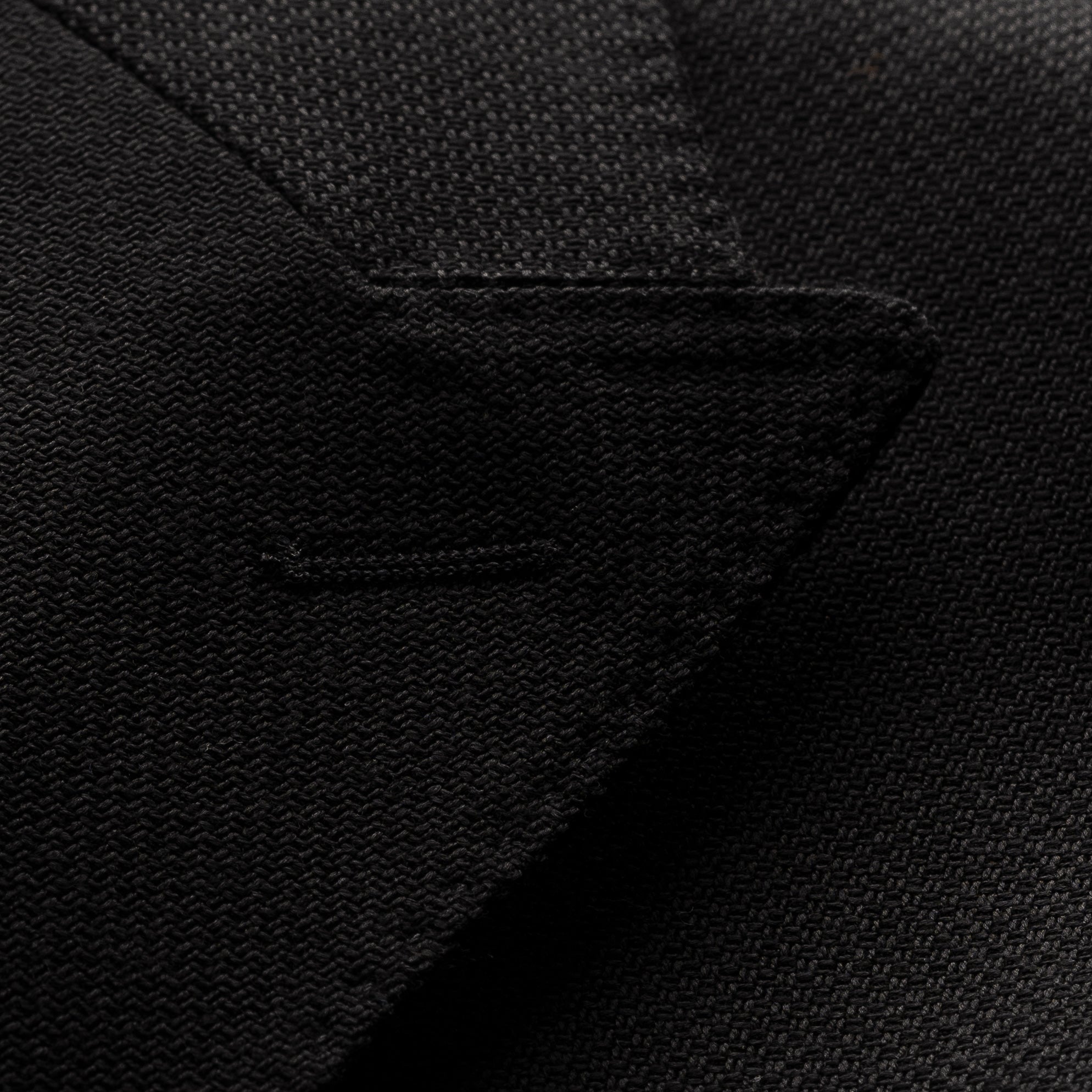 Black Double Breasted Wool Hopsack Soft Jacket - ETON