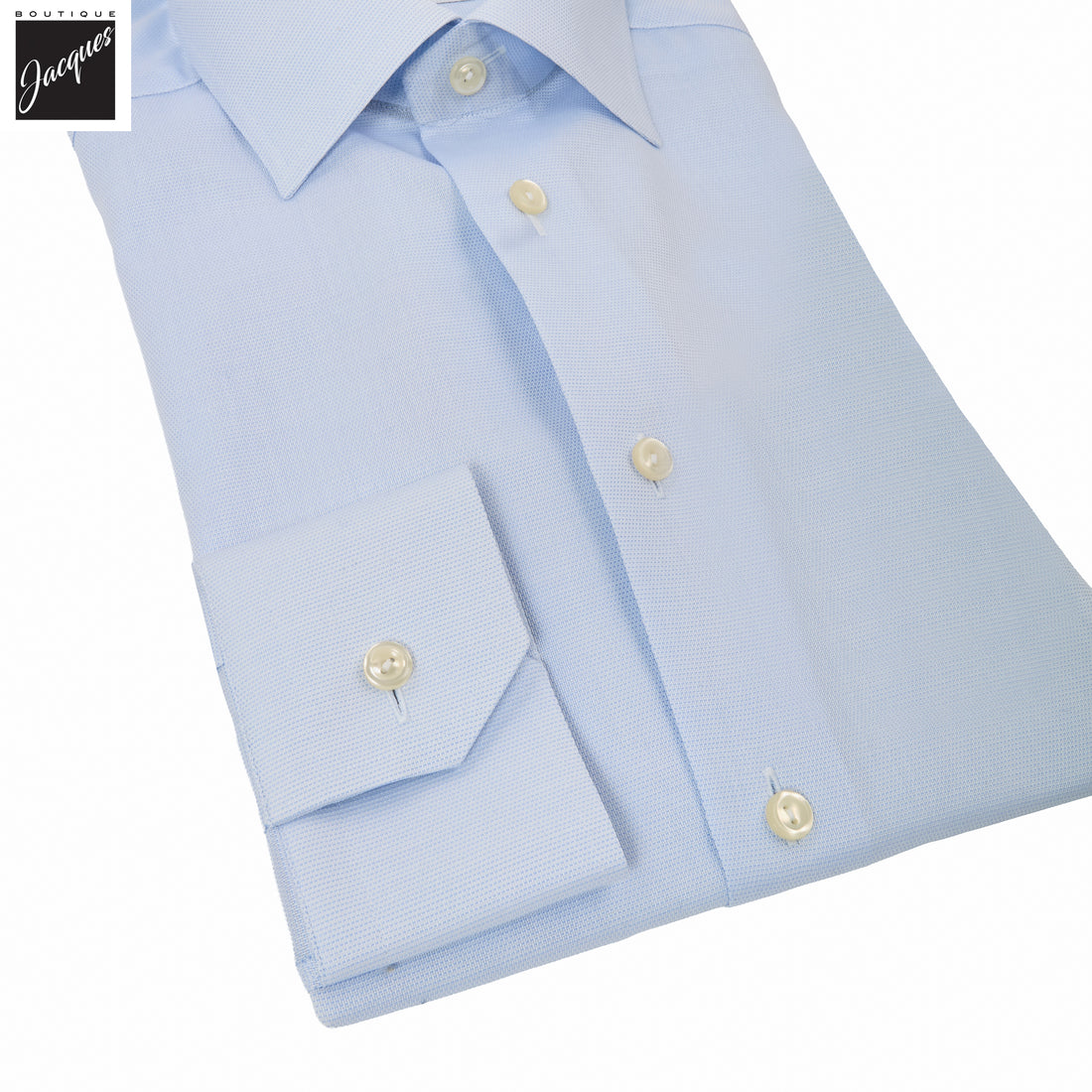 Light Blue Semi Solid Signature Twill Slim Fit Shirt - ETON - Boutique Jacques International