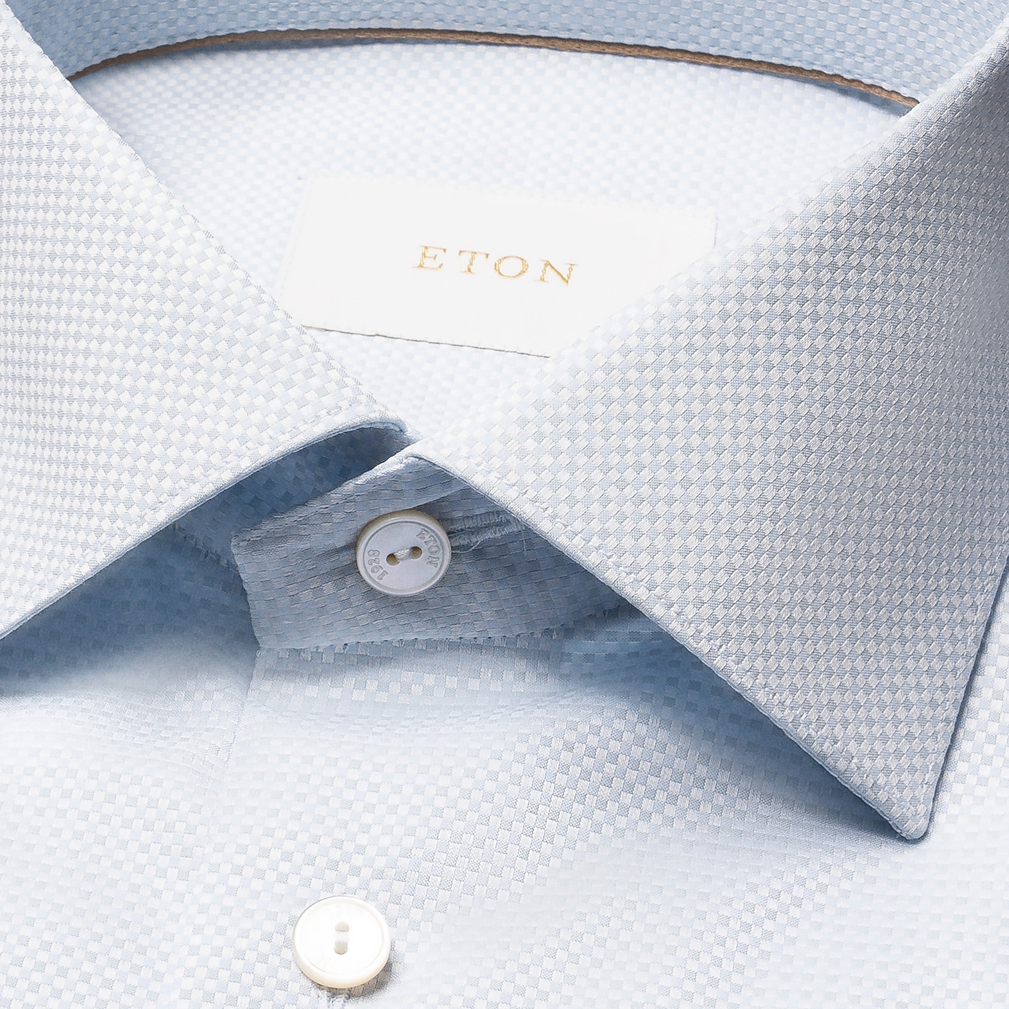 Blue Semi-Solid Supima 120 Elevated Piqué Contemporary Fit Shirt - ETON