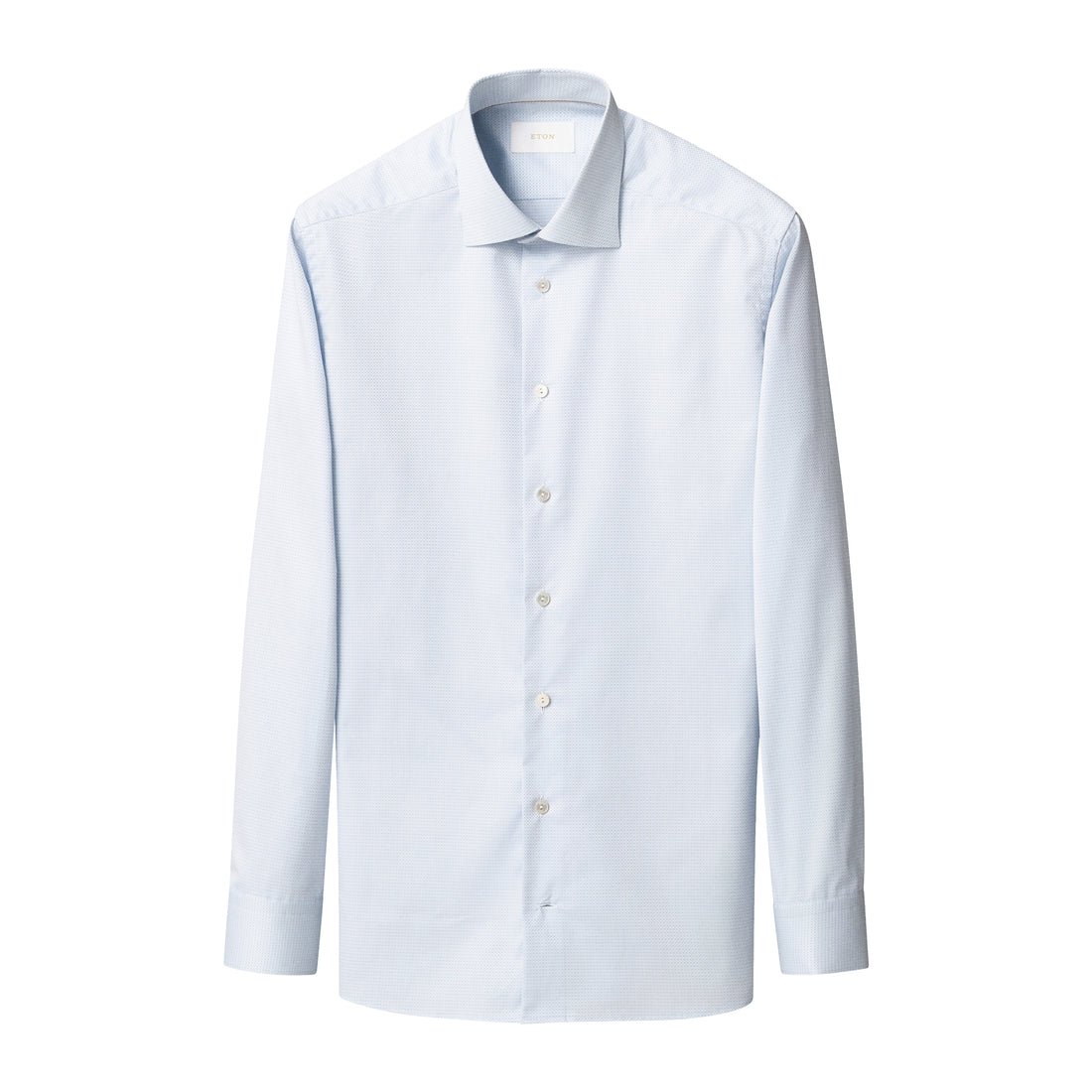 Blue Semi-Solid Supima 120 Elevated Piqué Contemporary Fit Shirt - ETON