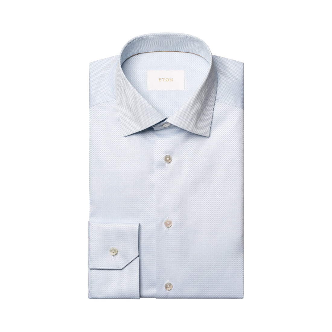Blue Semi-Solid Supima 120 Elevated Piqué Contemporary Fit Shirt - ETON
