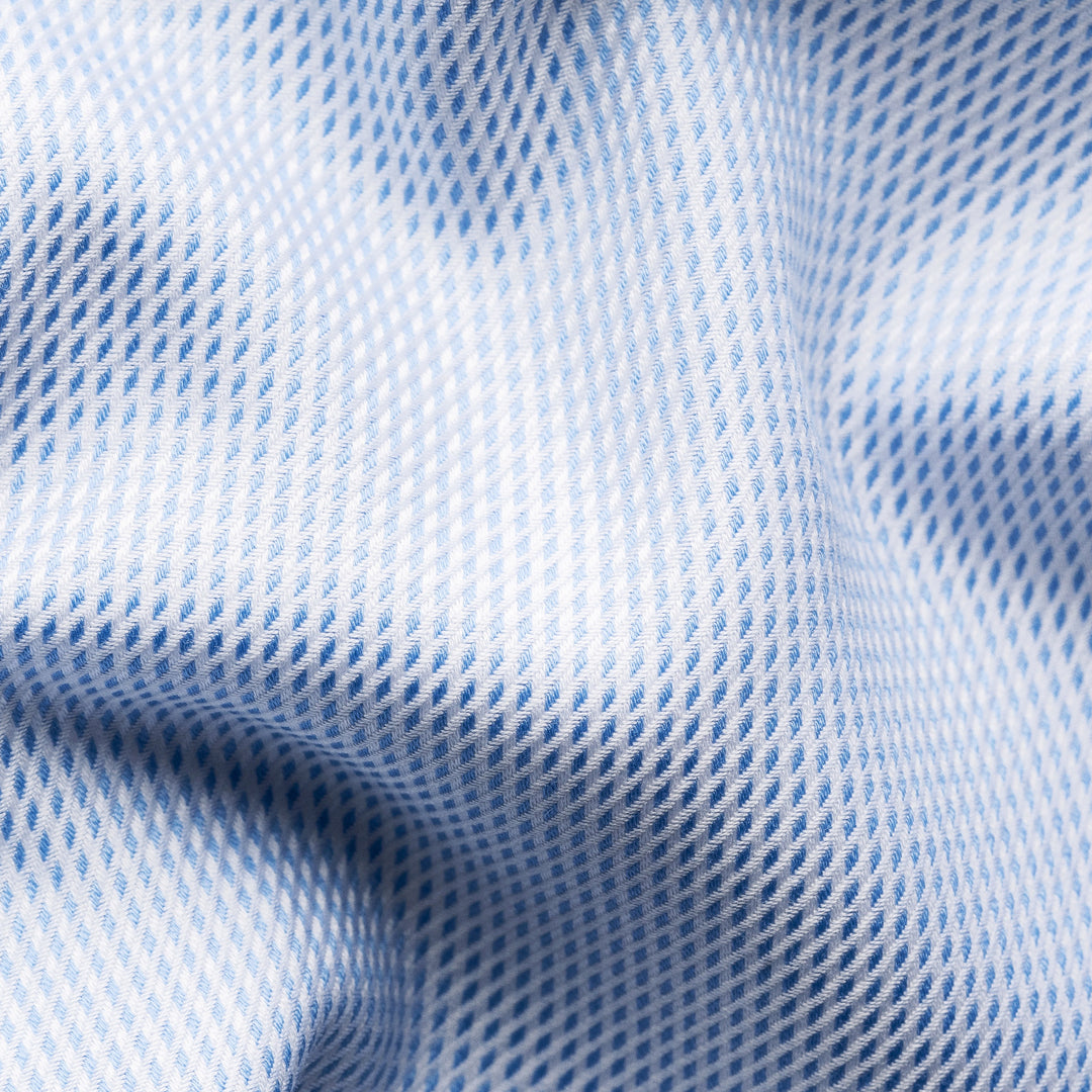 Light Blue Semi Solid Signature Twill Contemporary Fit Shirt - ETON