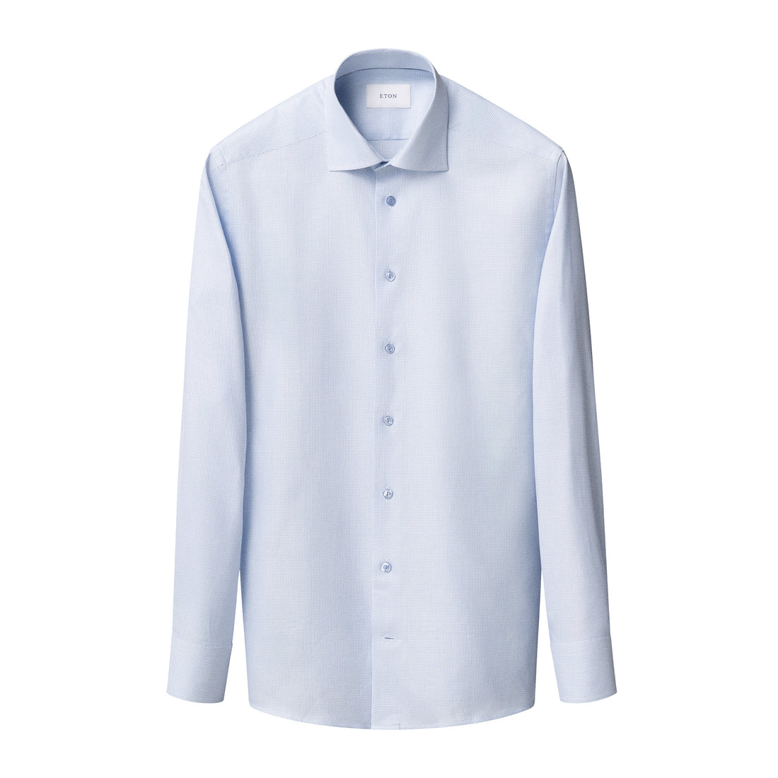 Light Blue Semi Solid Signature Twill Contemporary Fit Shirt - ETON
