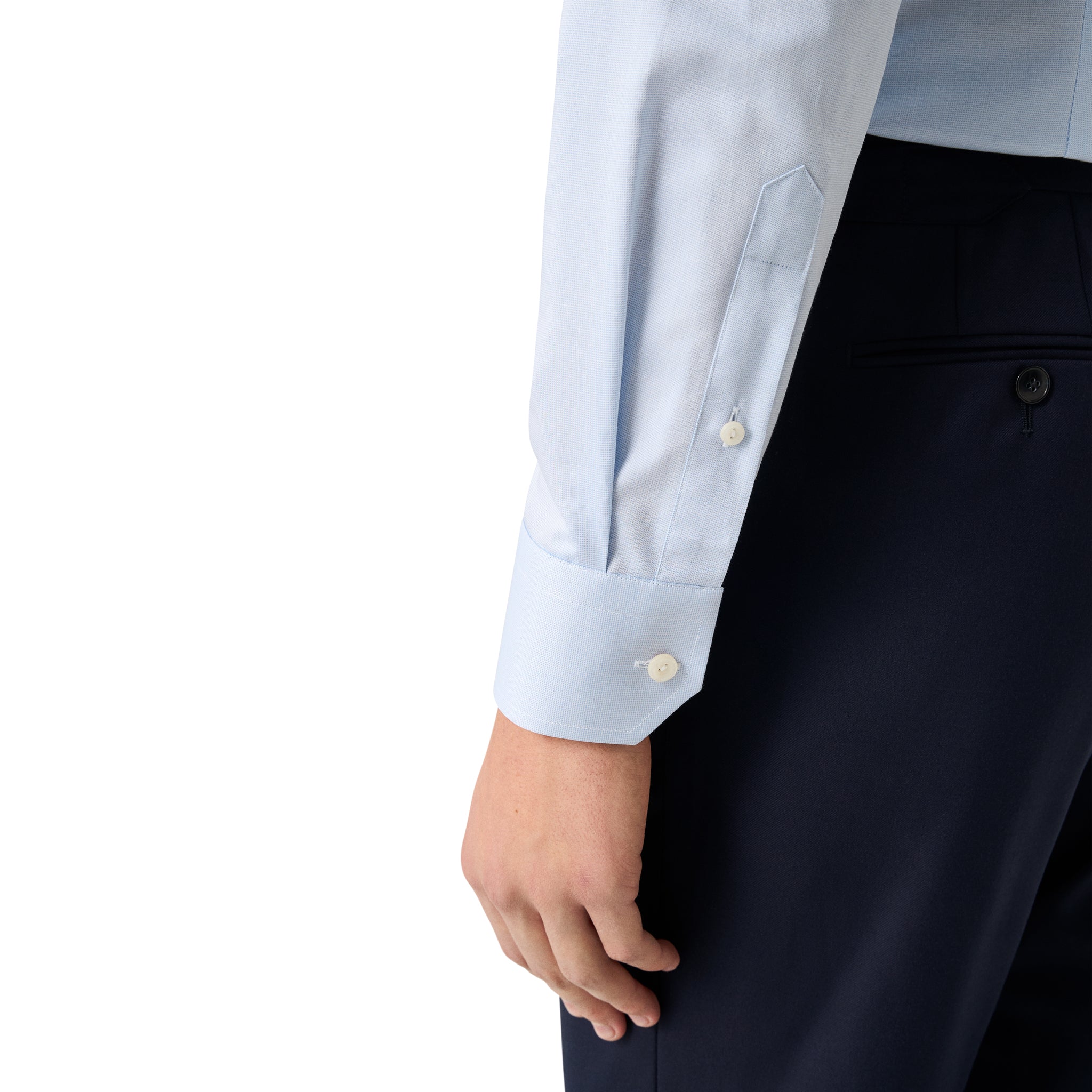 Light Blue Semi Solid Signature Twill Slim Fit Shirt - ETON - Boutique Jacques International