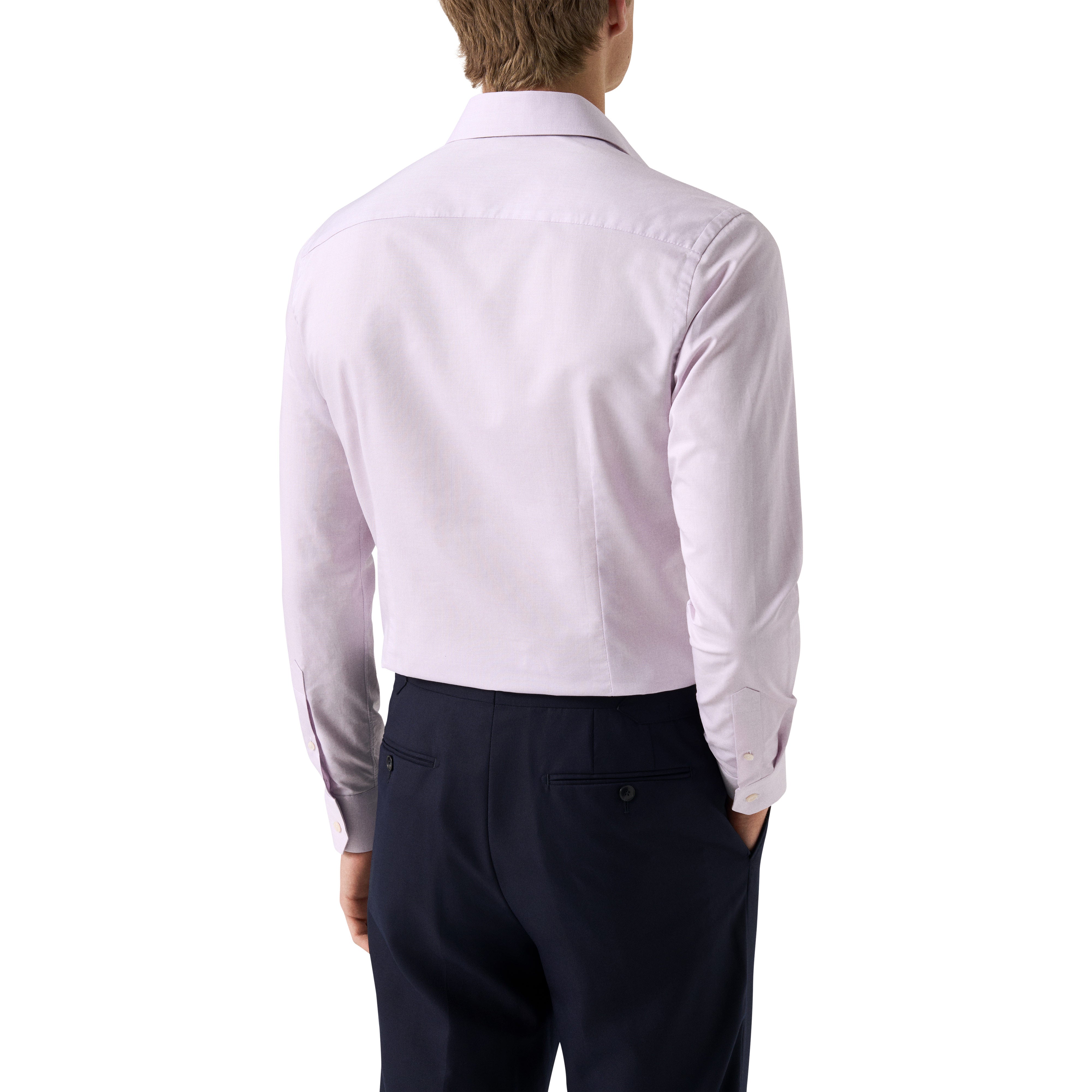 Pink Semi Solid Signature Twill Slim Fit Shirt - ETON - Boutique Jacques International