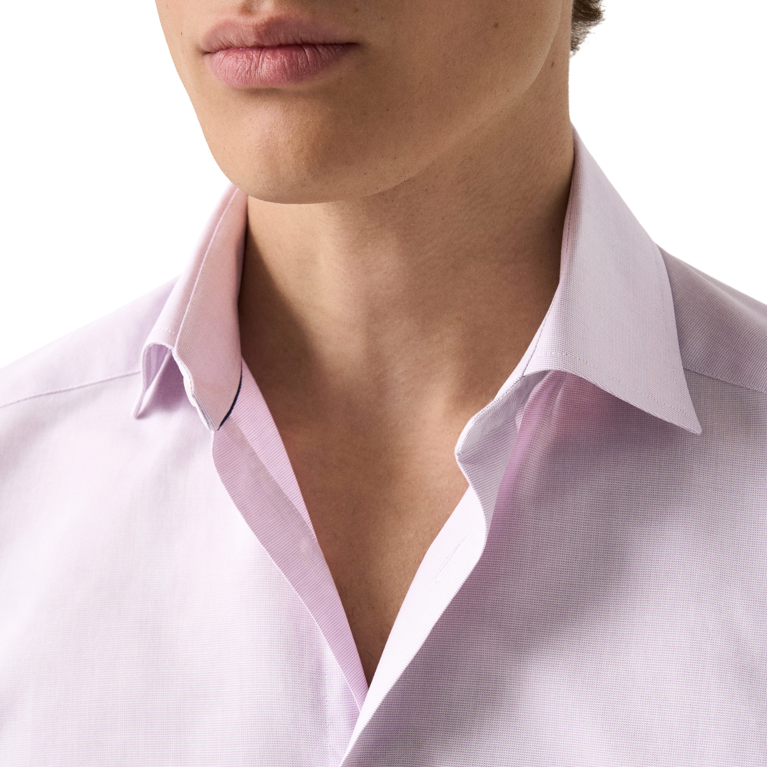 Pink Semi Solid Signature Twill Slim Fit Shirt - ETON - Boutique Jacques International