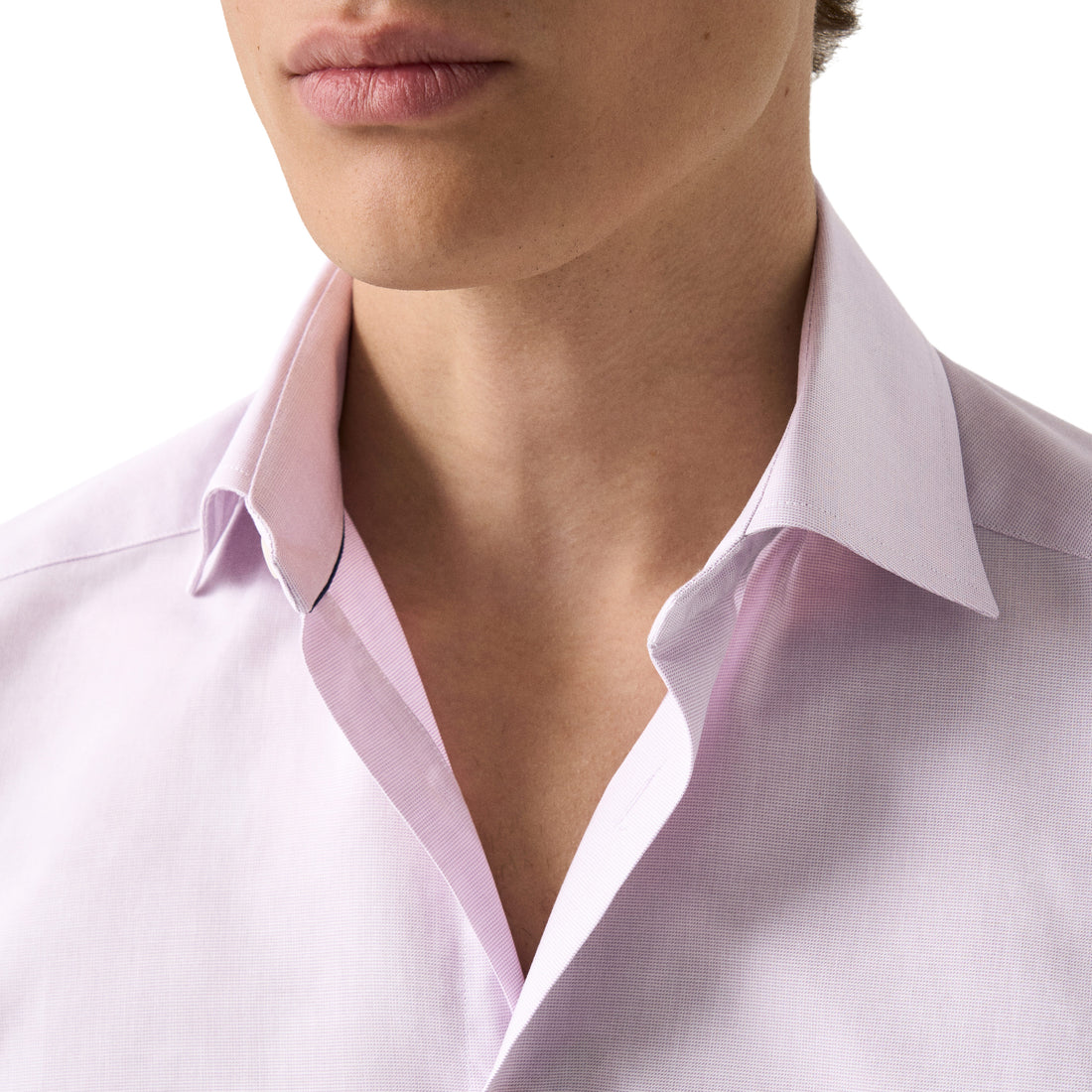 Pink Semi Solid Signature Twill Slim Fit Shirt - ETON - Boutique Jacques International
