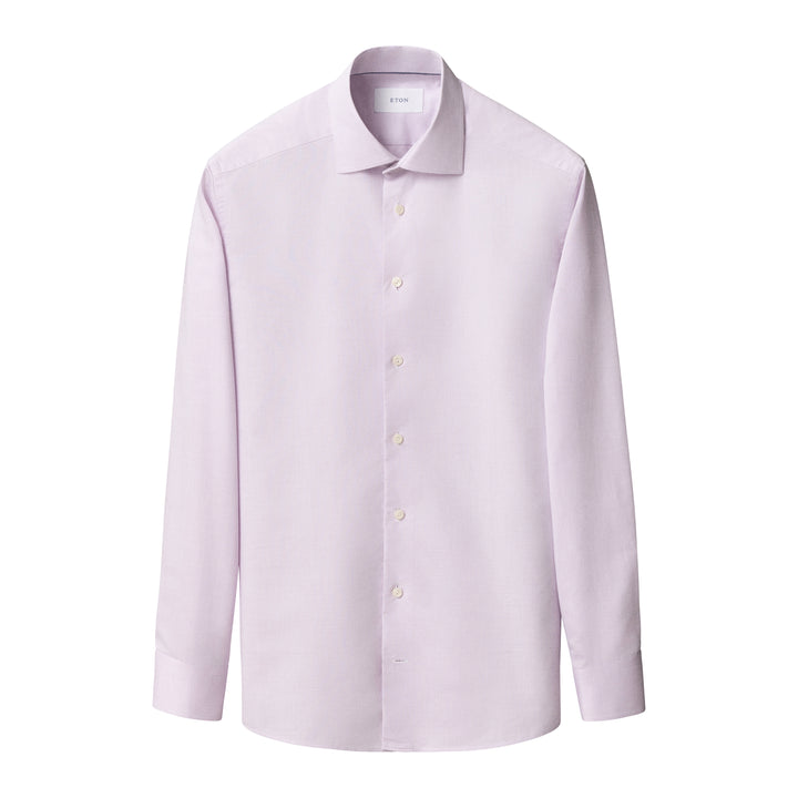 Pink Semi Solid Signature Twill Slim Fit Shirt - ETON - Boutique Jacques International