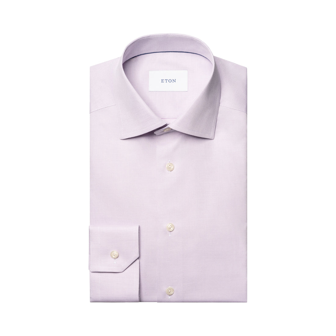 Pink Semi Solid Signature Twill Slim Fit Shirt - ETON - Boutique Jacques International