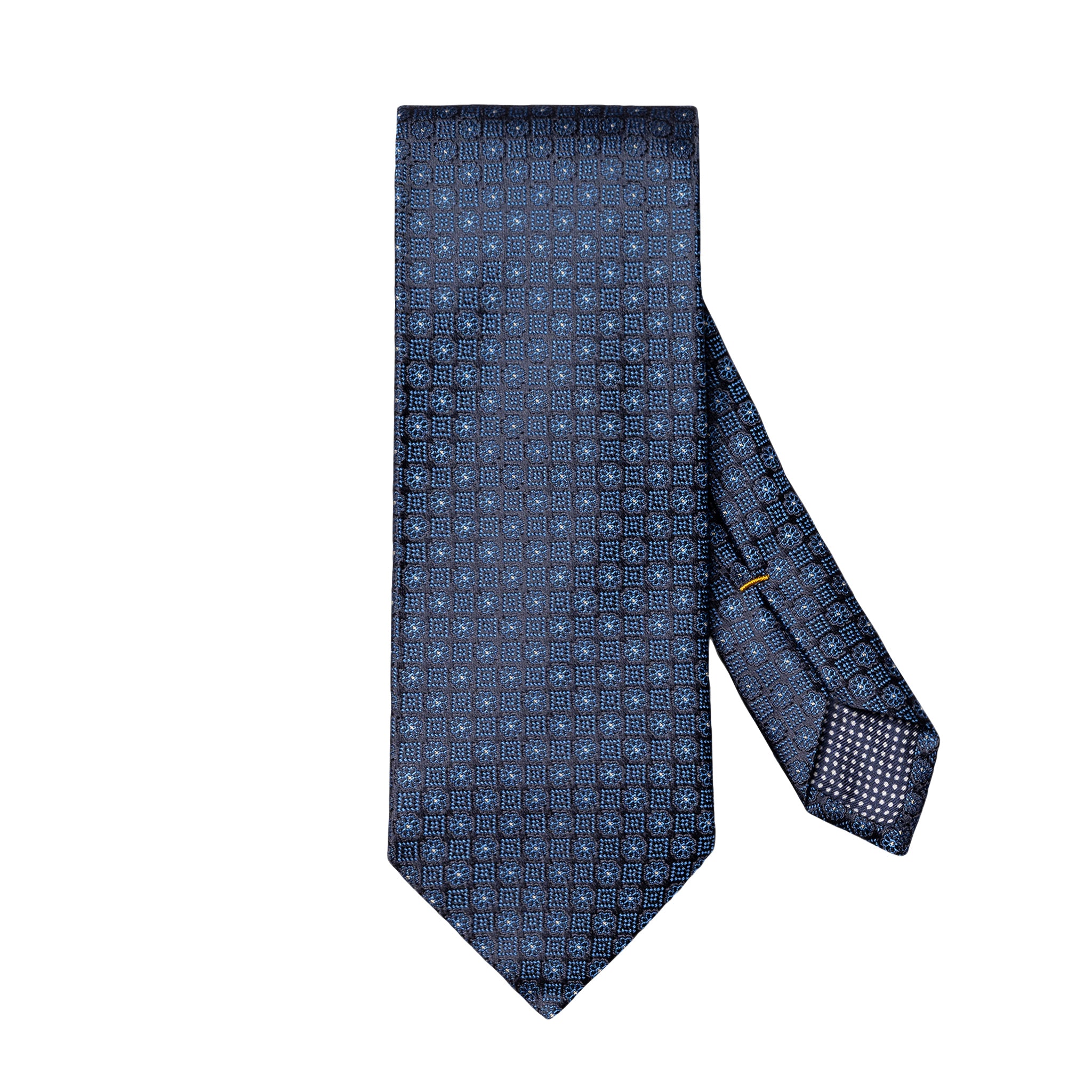 Navy Blue Medallion Woven Silk Tie - ETON