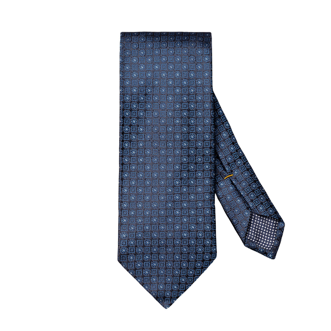Navy Blue Medallion Woven Silk Tie - ETON