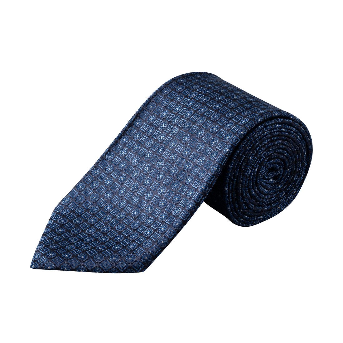 Navy Blue Medallion Woven Silk Tie - ETON