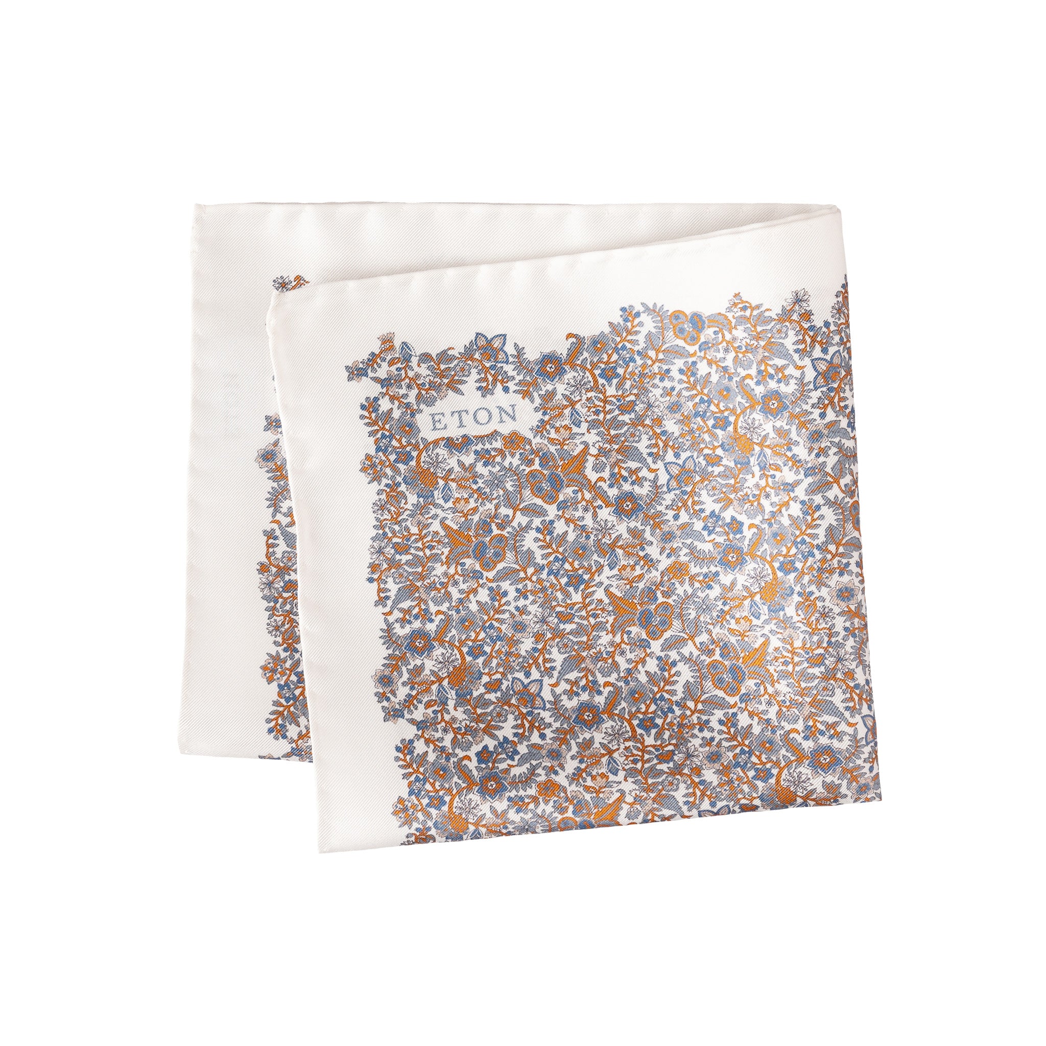 Multicolour Floral Silk Twill Pocket Square - ETON