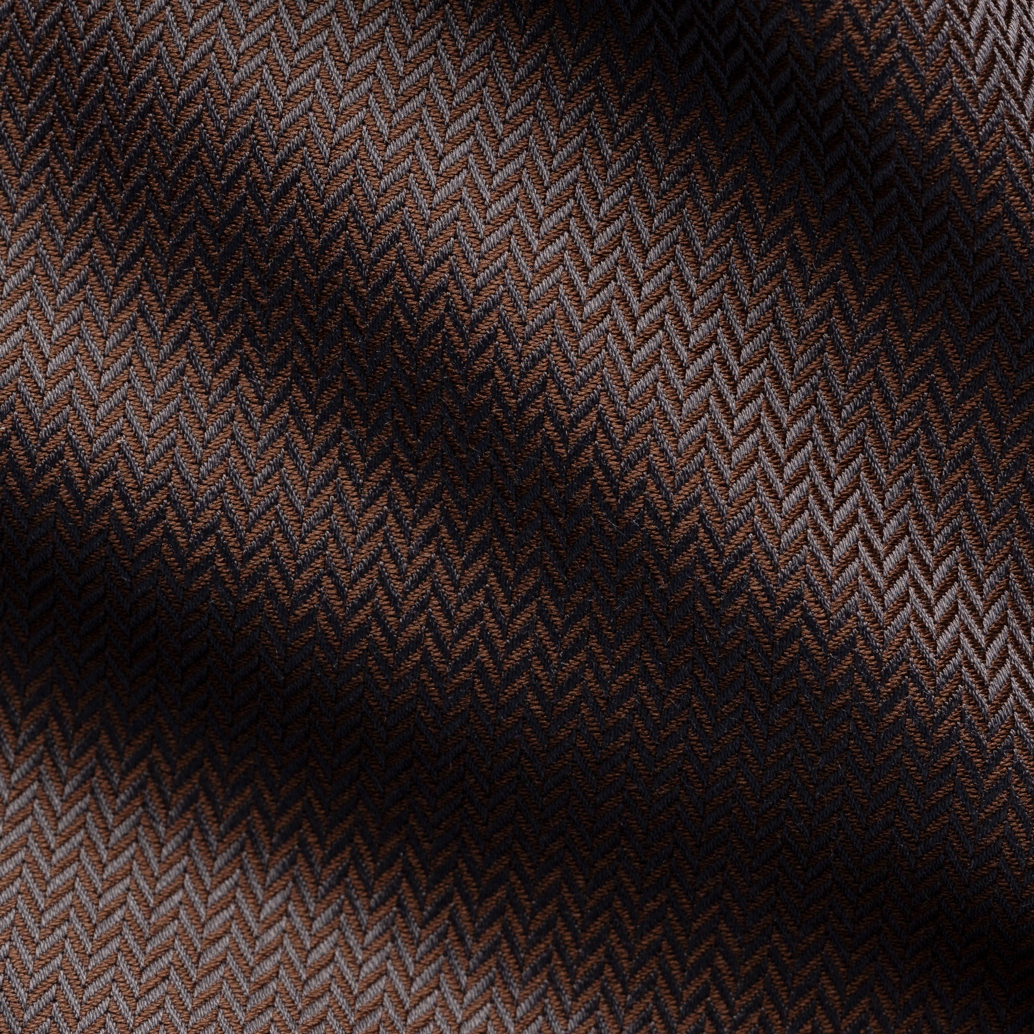 Chocolate Brown Herringbone Signature Twill Slim Fit Shirt - ETON