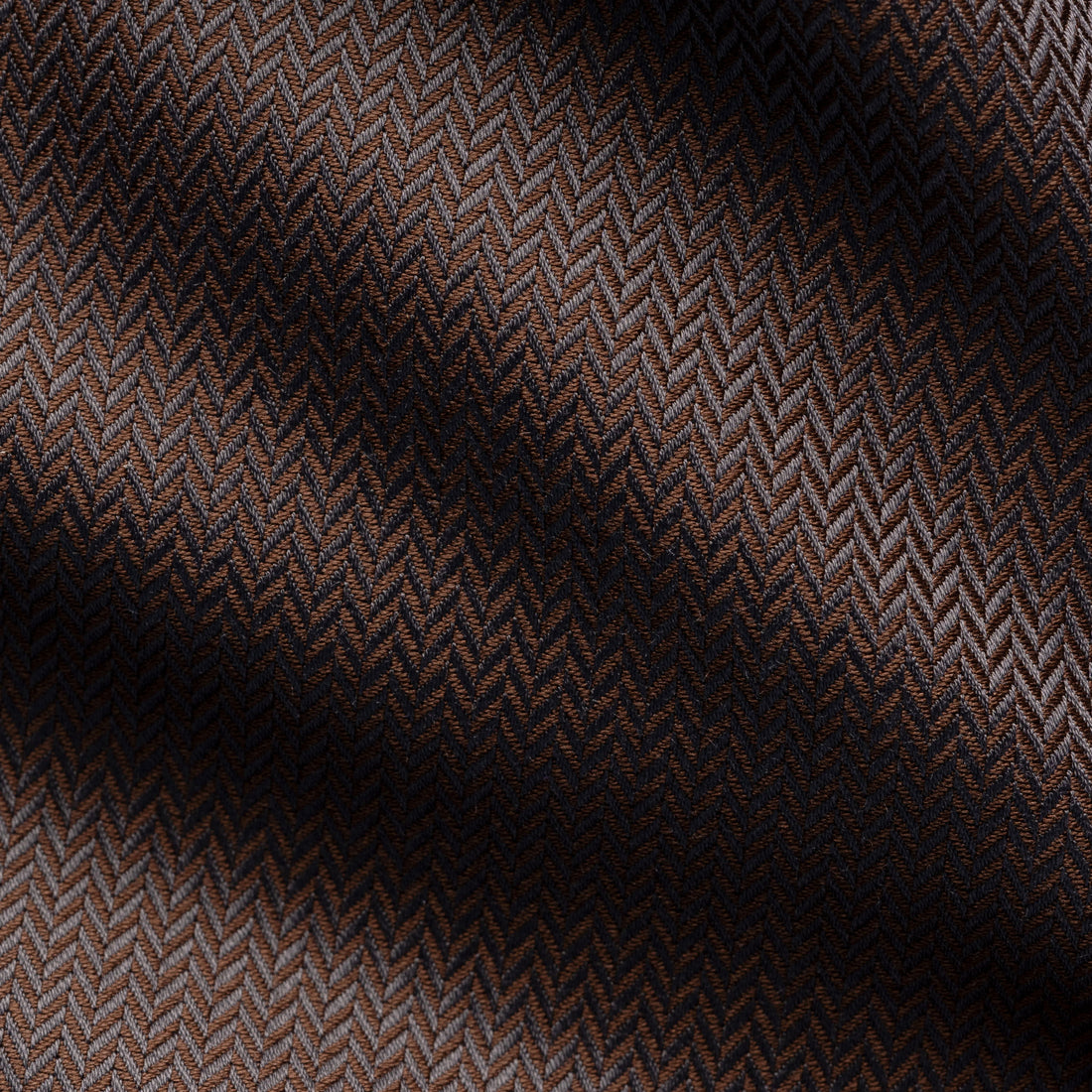 Chocolate Brown Herringbone Signature Twill Slim Fit Shirt - ETON