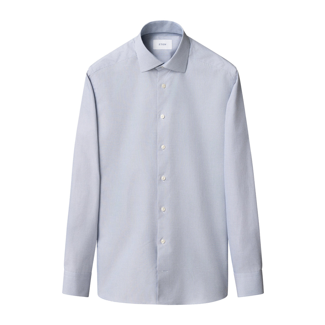 Gray-blue semi-solid dobby cotton dress shirt by ETON, cutaway collar