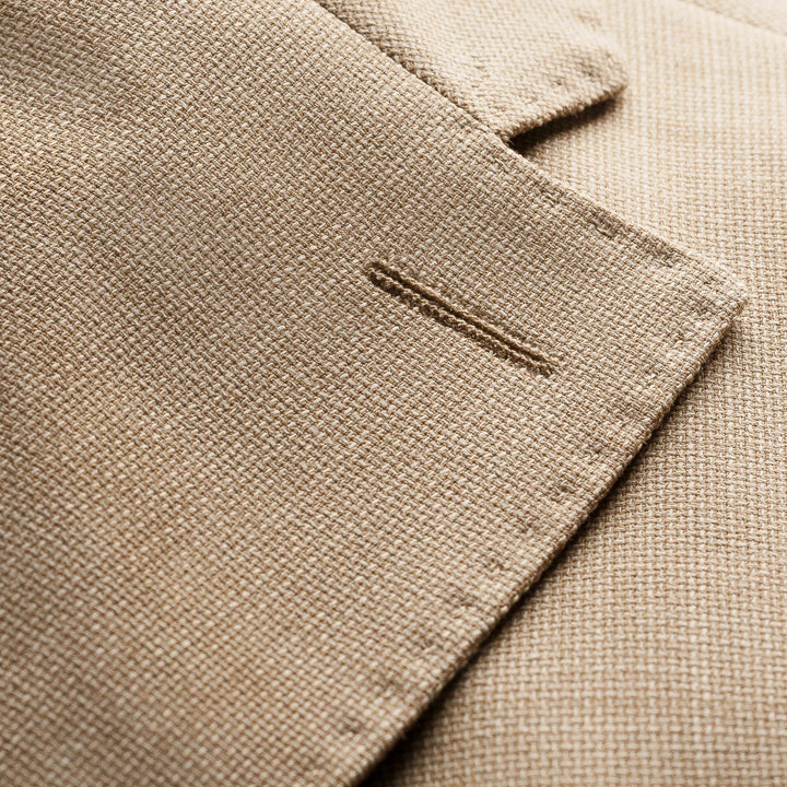 Beige Hopsack Wool (Lana) Tech Soft Jacket - ETON