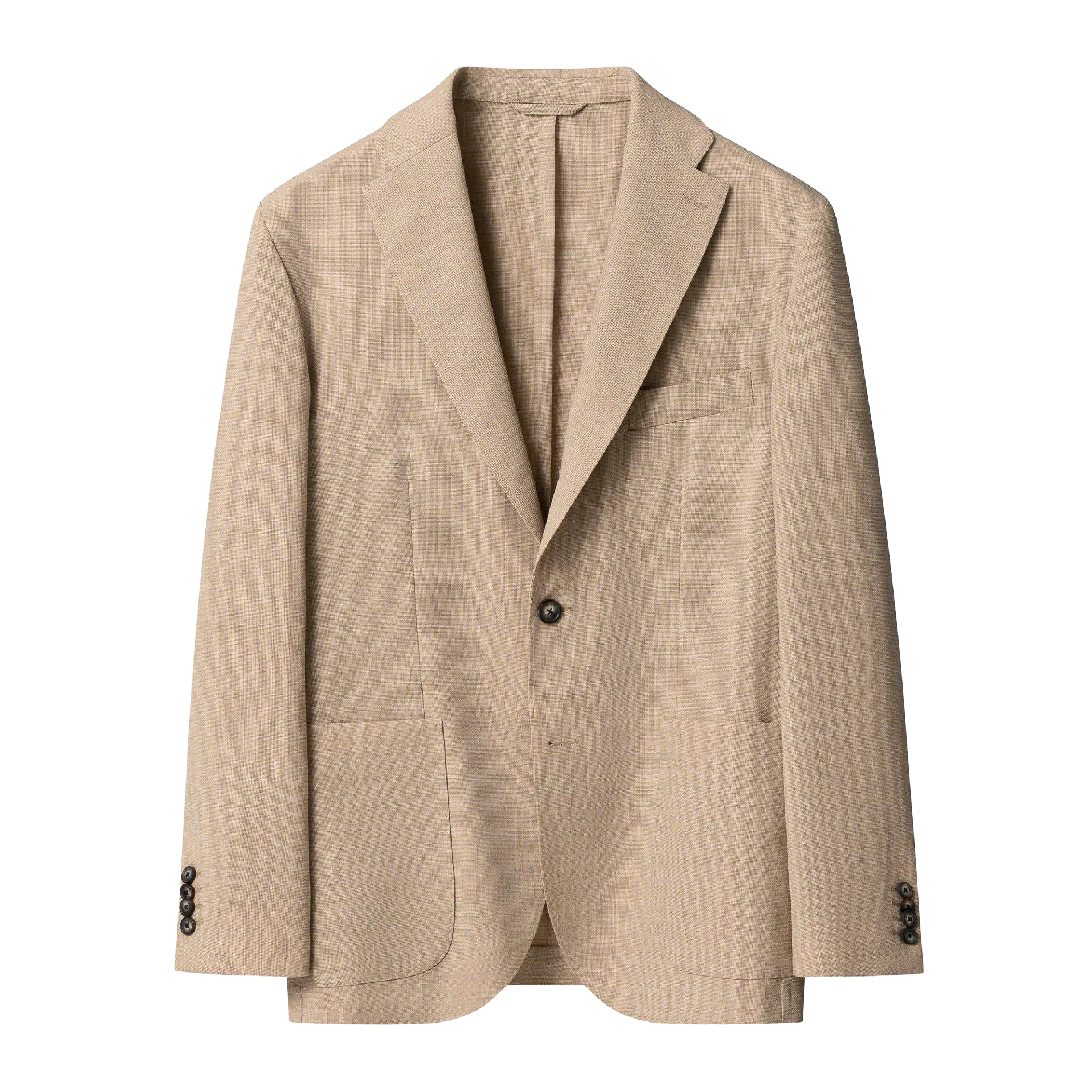 Beige Hopsack Wool (Lana) Tech Soft Jacket - ETON - Boutique Jacques International
