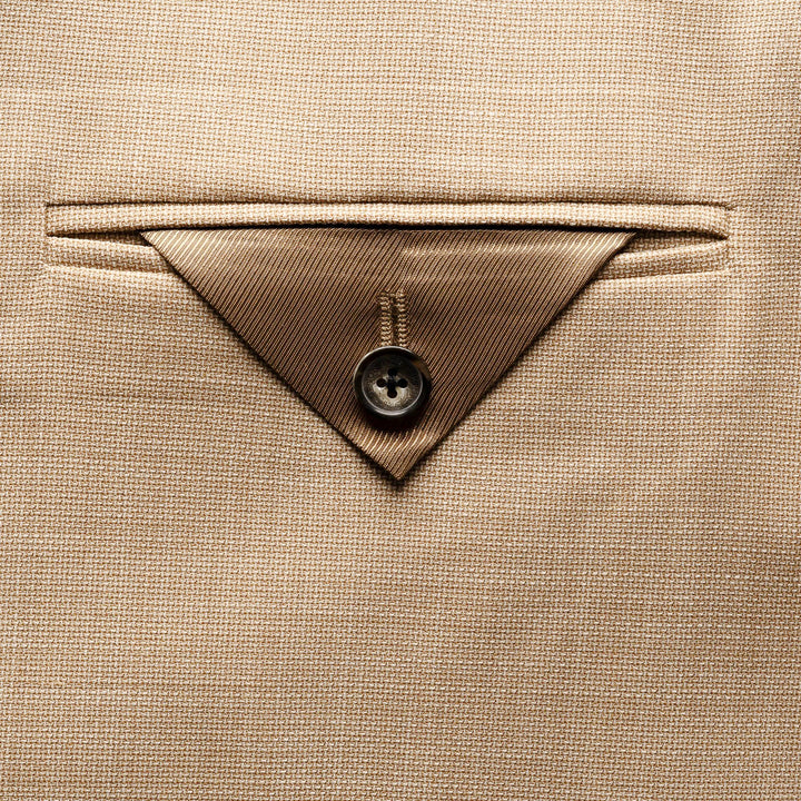 Beige Hopsack Wool (Lana) Tech Soft Jacket - ETON