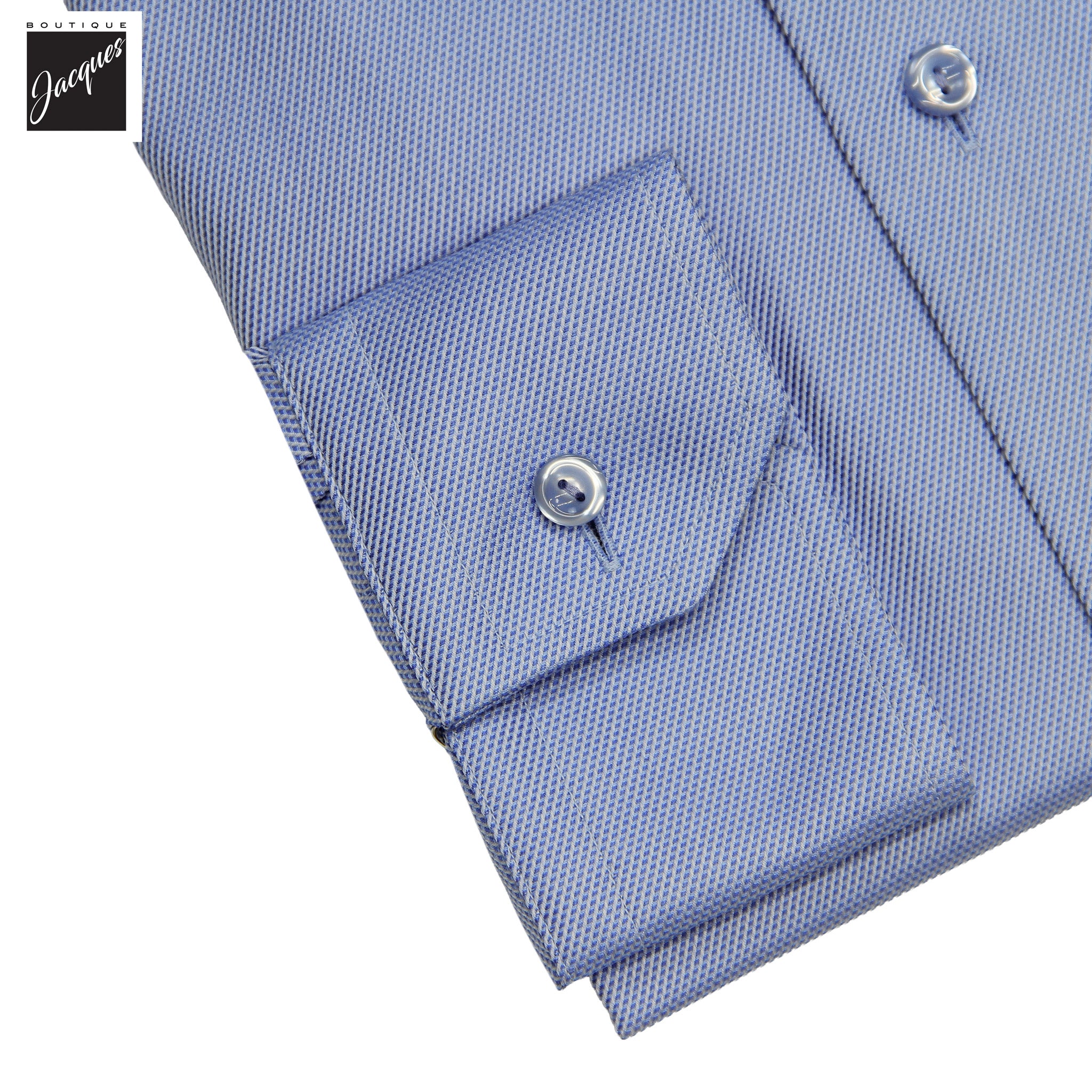 Blue Semi Solid Signature Twill Contemporary Fit Dress Shirt - ETON