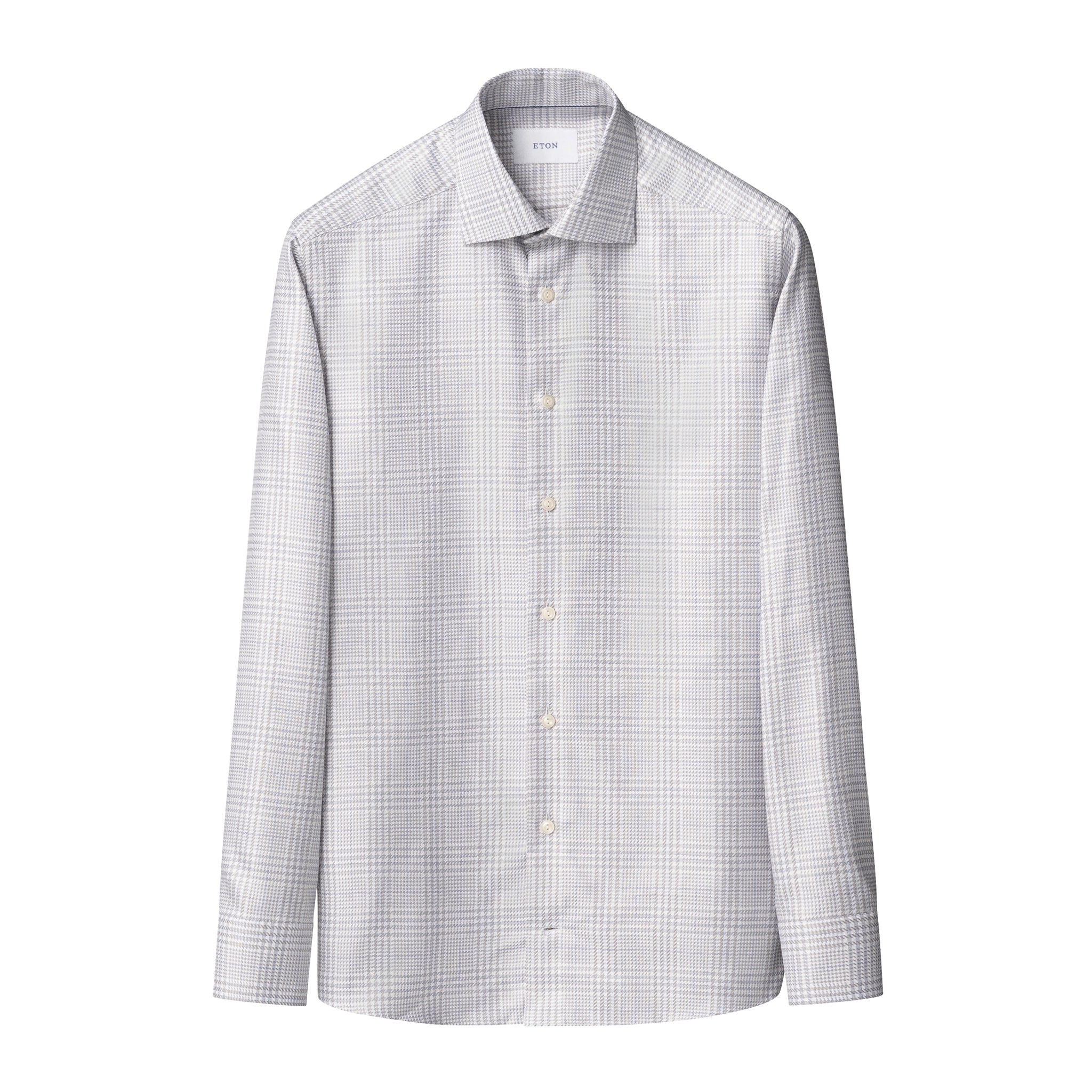Chemise habillée coupe contemporaine en twill blanc uni pour homme - ETON