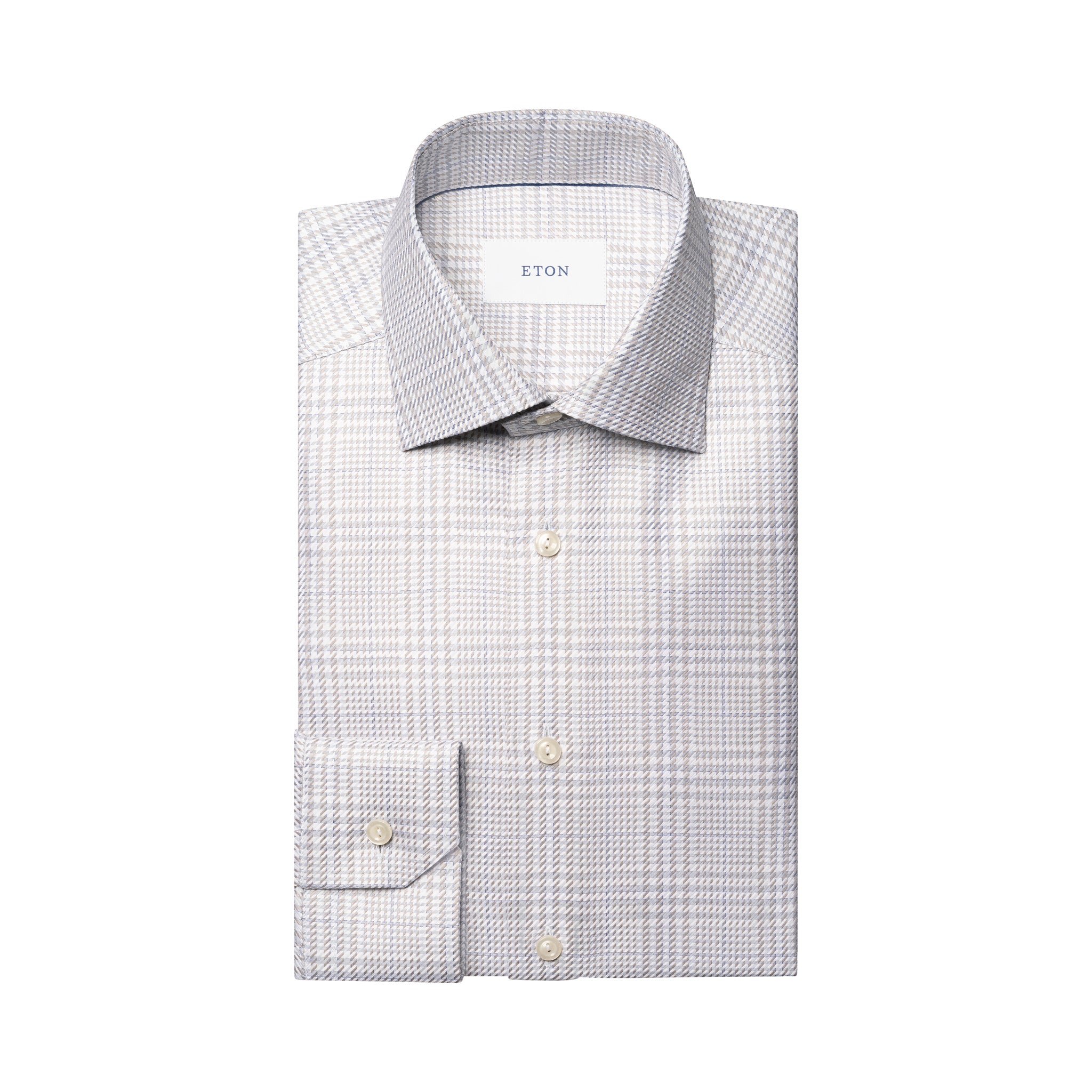 Chemise habillée coupe contemporaine en twill blanc uni pour homme - ETON