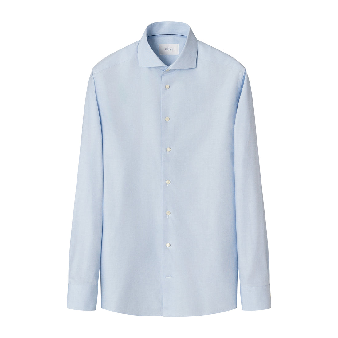 Chemise habillée coupe ajustée en twill Signature semi-uni bleu clair - ETON
