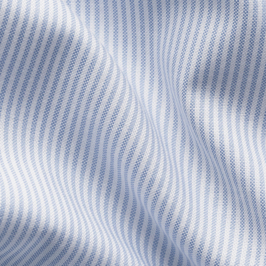 Light Blue Striped Cotton Oxford Casual Fit Shirt - ETON