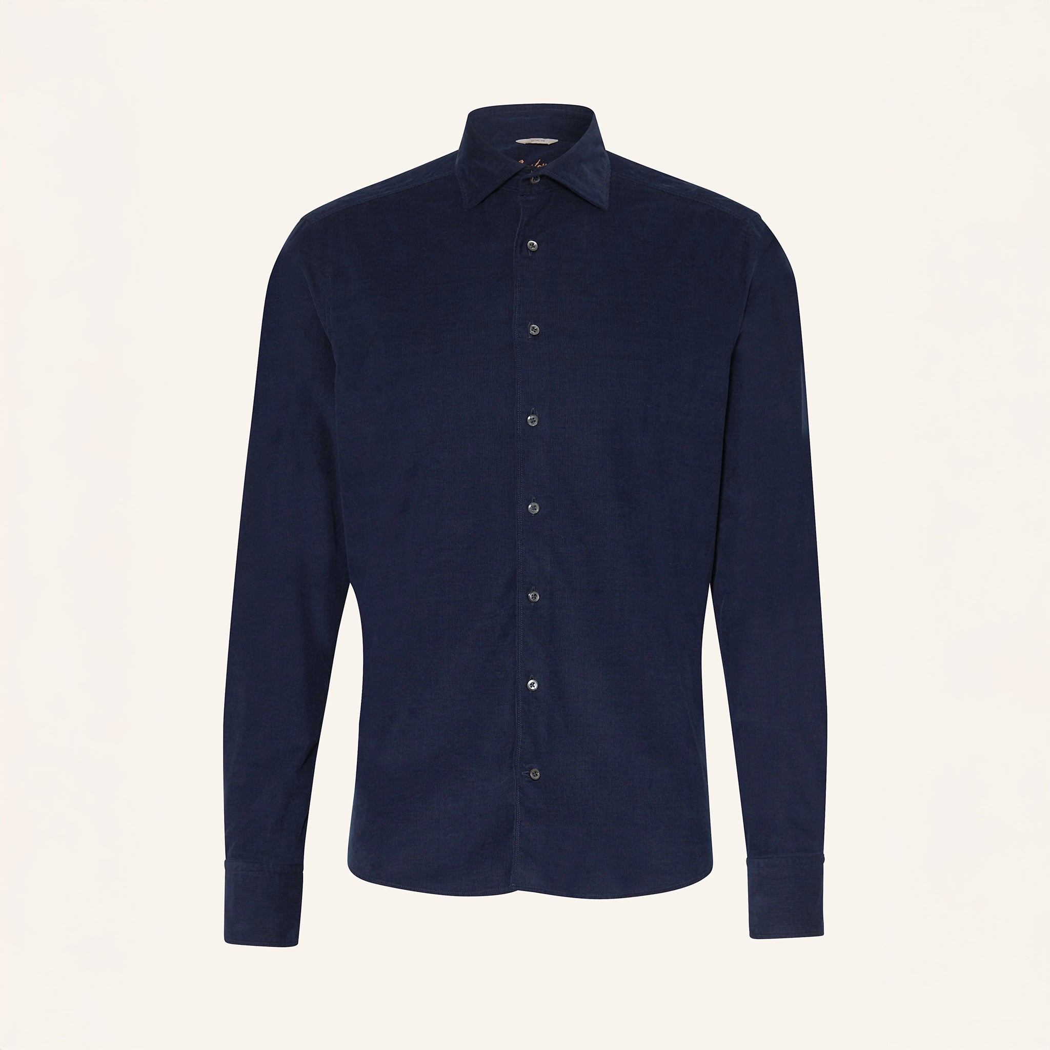 Navy Corduroy Regular Fit Casual Shirt - Stenströms