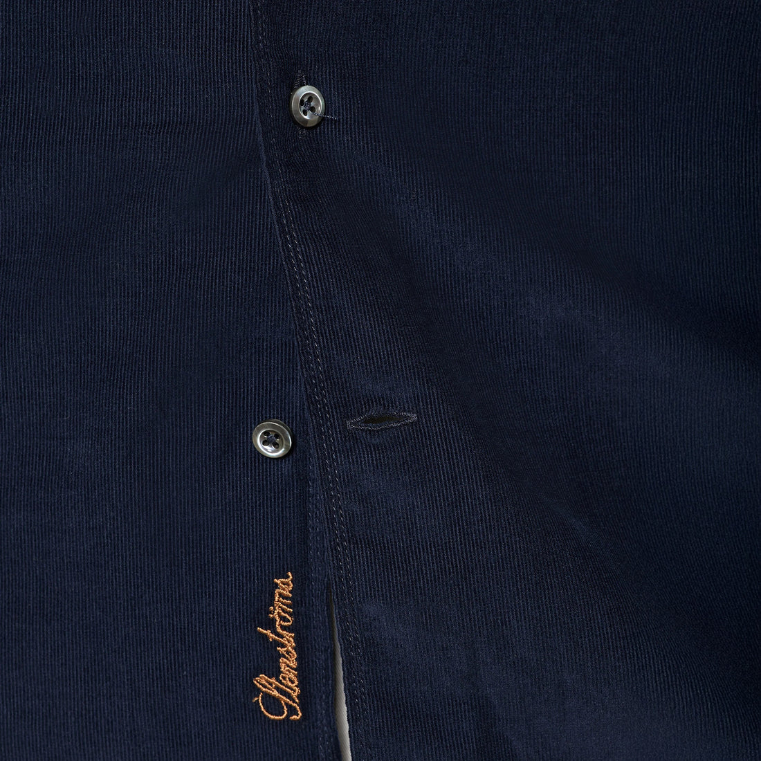 Navy Corduroy Regular Fit Casual Shirt - Stenströms