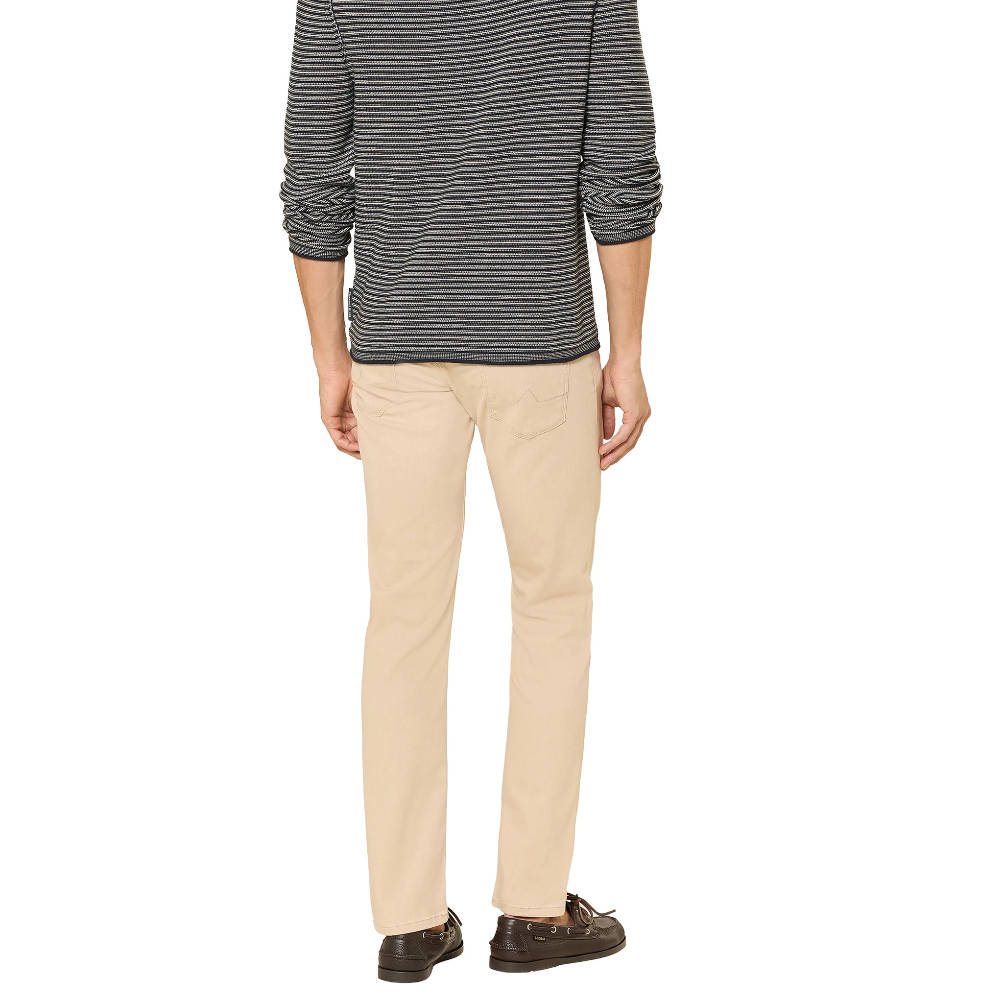 Beige Premium Regular Fit Soft Ultralight Five Pocket Pants - ALBERTO - Boutique Jacques International