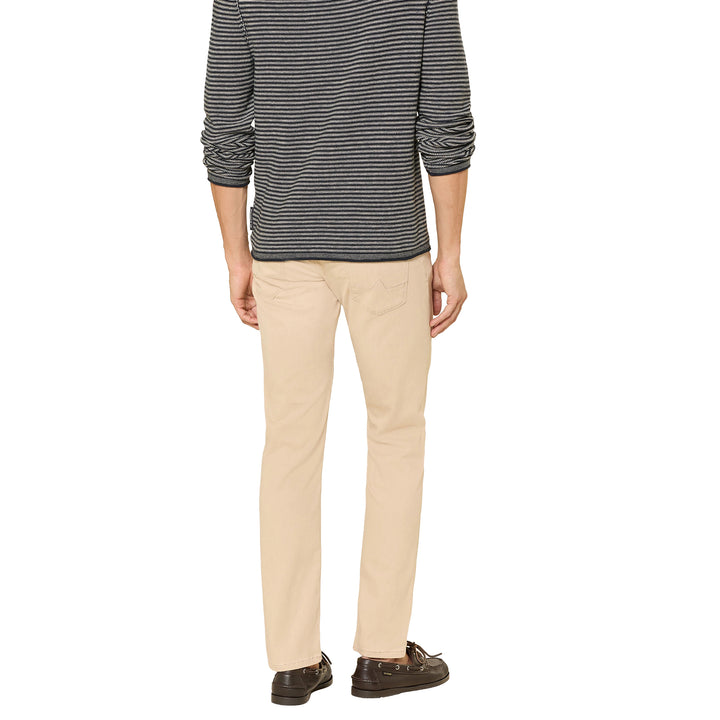 Beige Premium Regular Fit Soft Ultralight Five Pocket Pants - ALBERTO - Boutique Jacques International