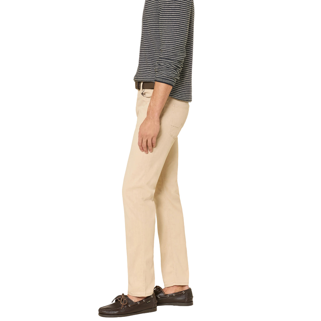 Beige Premium Regular Fit Soft Ultralight Five Pocket Pants - ALBERTO - Boutique Jacques International