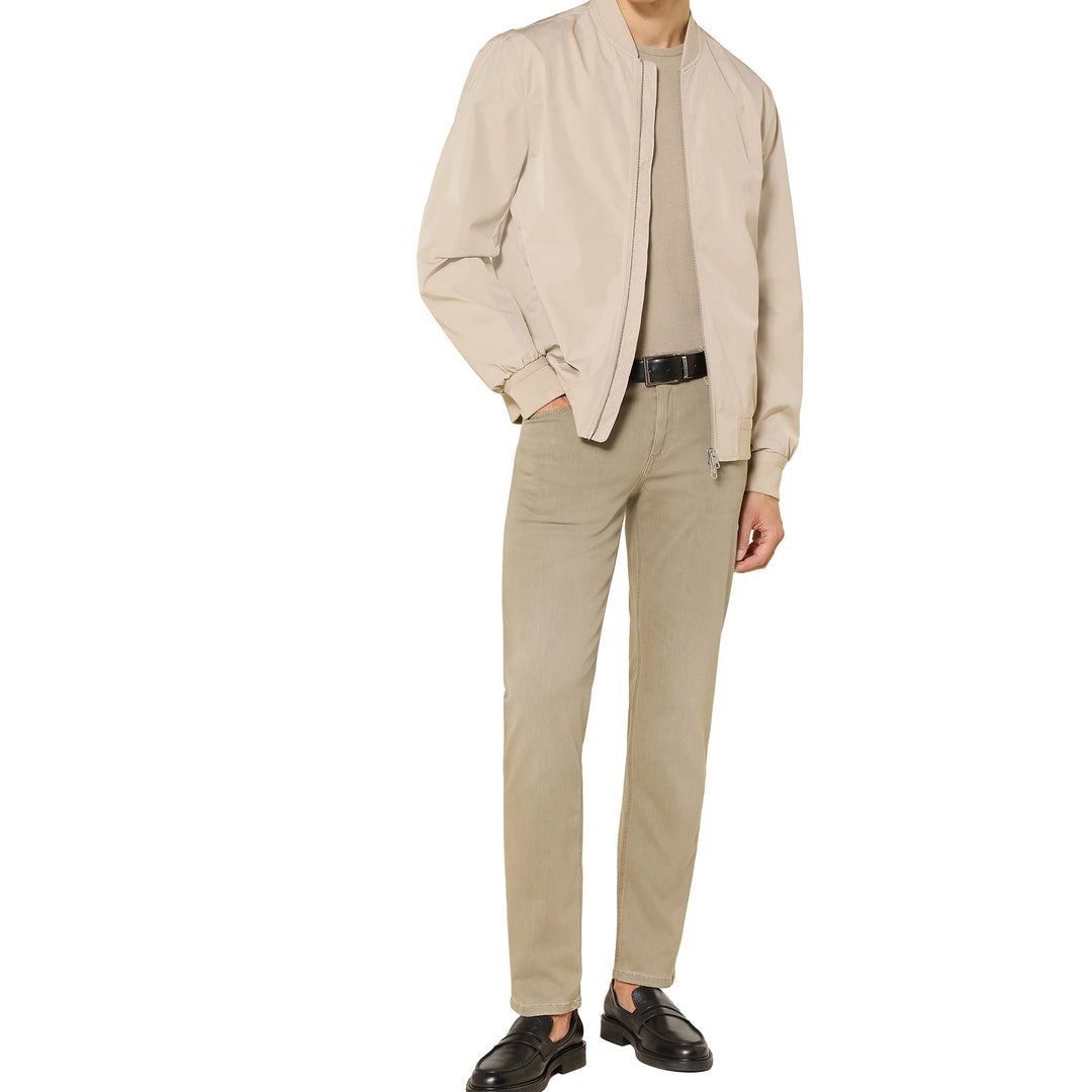 Sage Green Premium Regular Fit Soft Ultralight Five Pocket Pants - ALBERTO - Boutique Jacques International