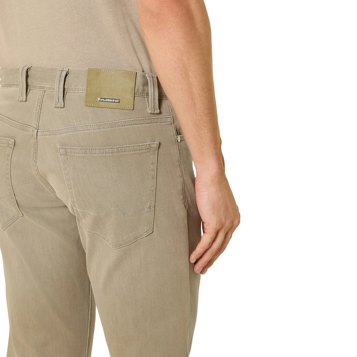 Sage Green Premium Regular Fit Soft Ultralight Five Pocket Pants - ALBERTO - Boutique Jacques International