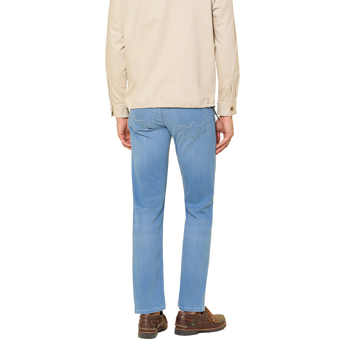 Light Blue Premium Pipe Regular Fit Soft Ultralight Denim - ALBERTO - Boutique Jacques International