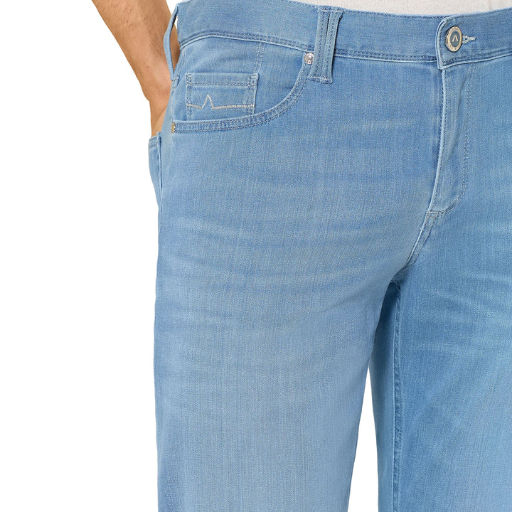 Light Blue Premium Pipe Regular Fit Soft Ultralight Denim - ALBERTO - Boutique Jacques International
