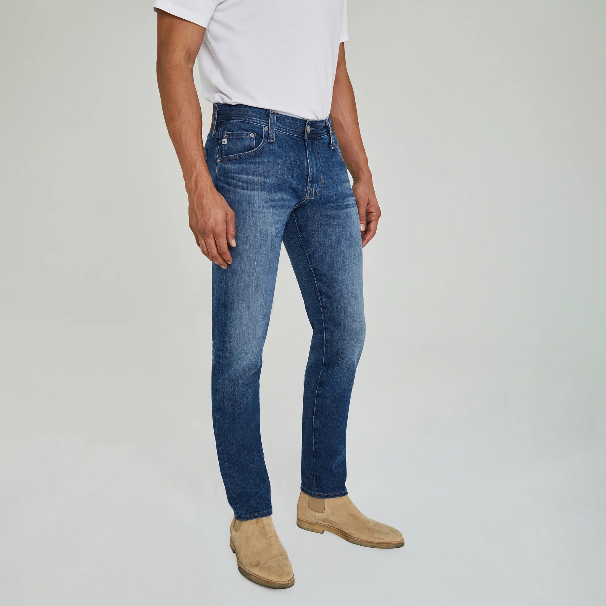 Dylan Slim 17 Years Radar Mid-Light Blue Denim - AG Jeans