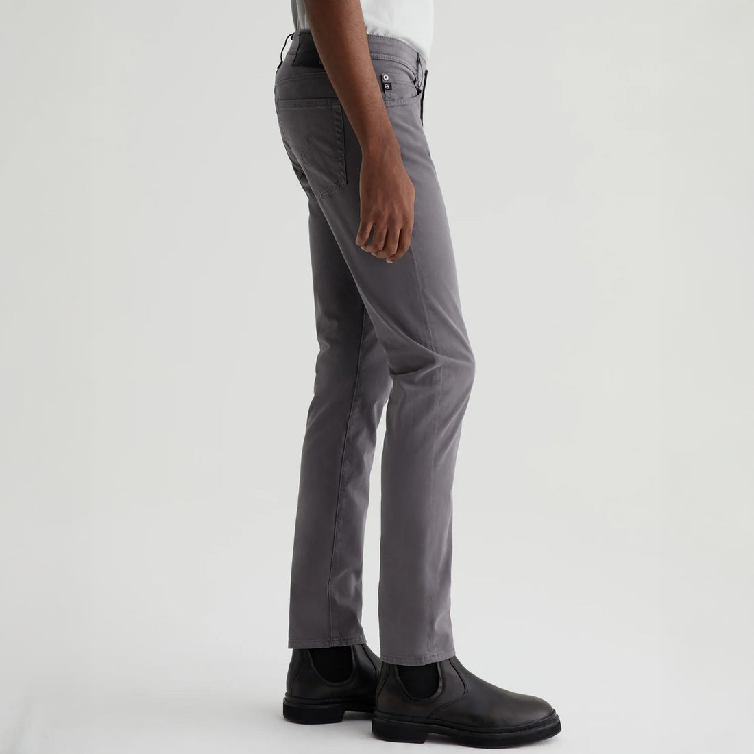 Dylan Slim Folkstone Grey Sueded Pants - AG