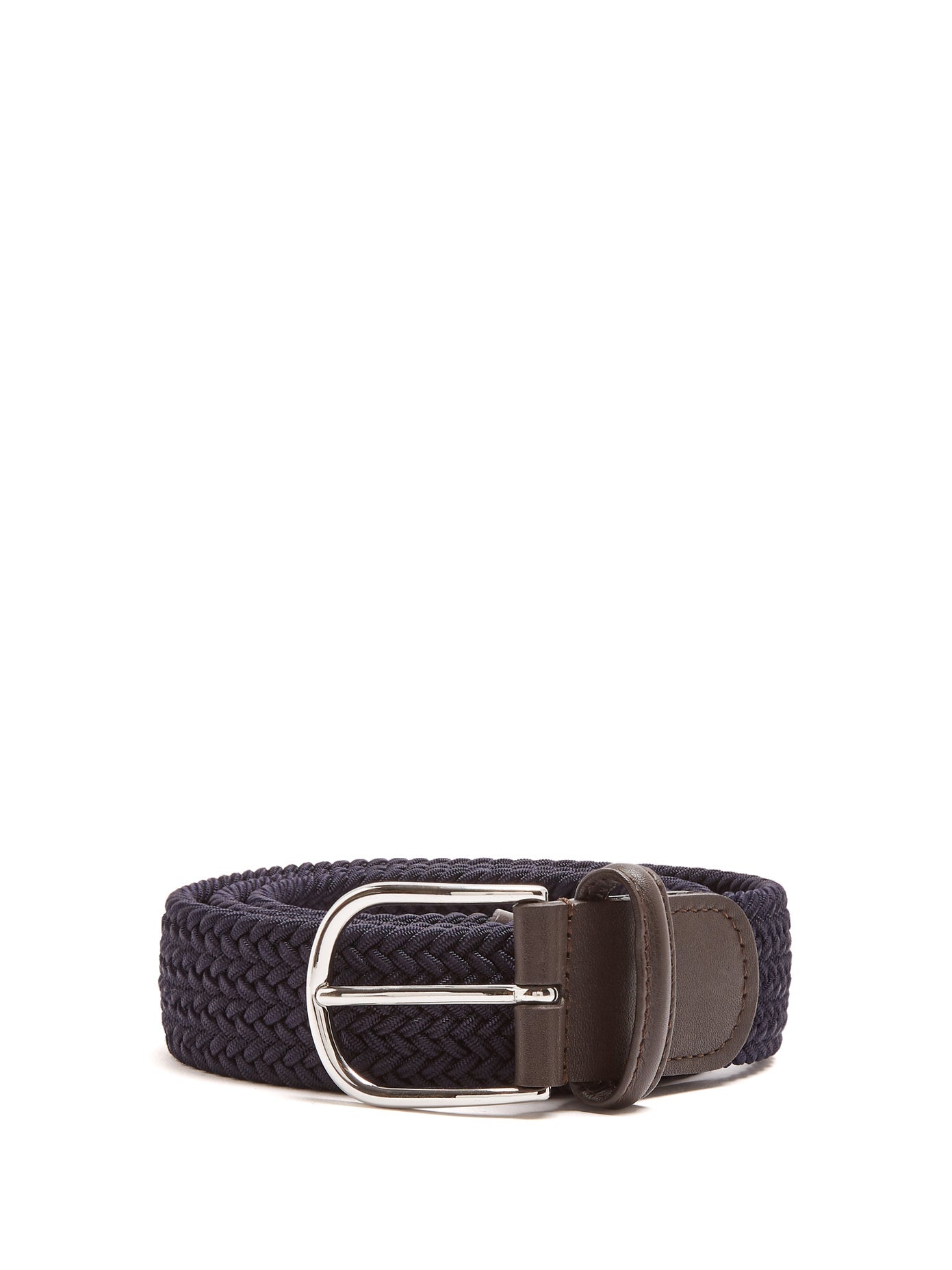 Navy Solid Woven Elastic Belt - Anderson's - Boutique Jacques International