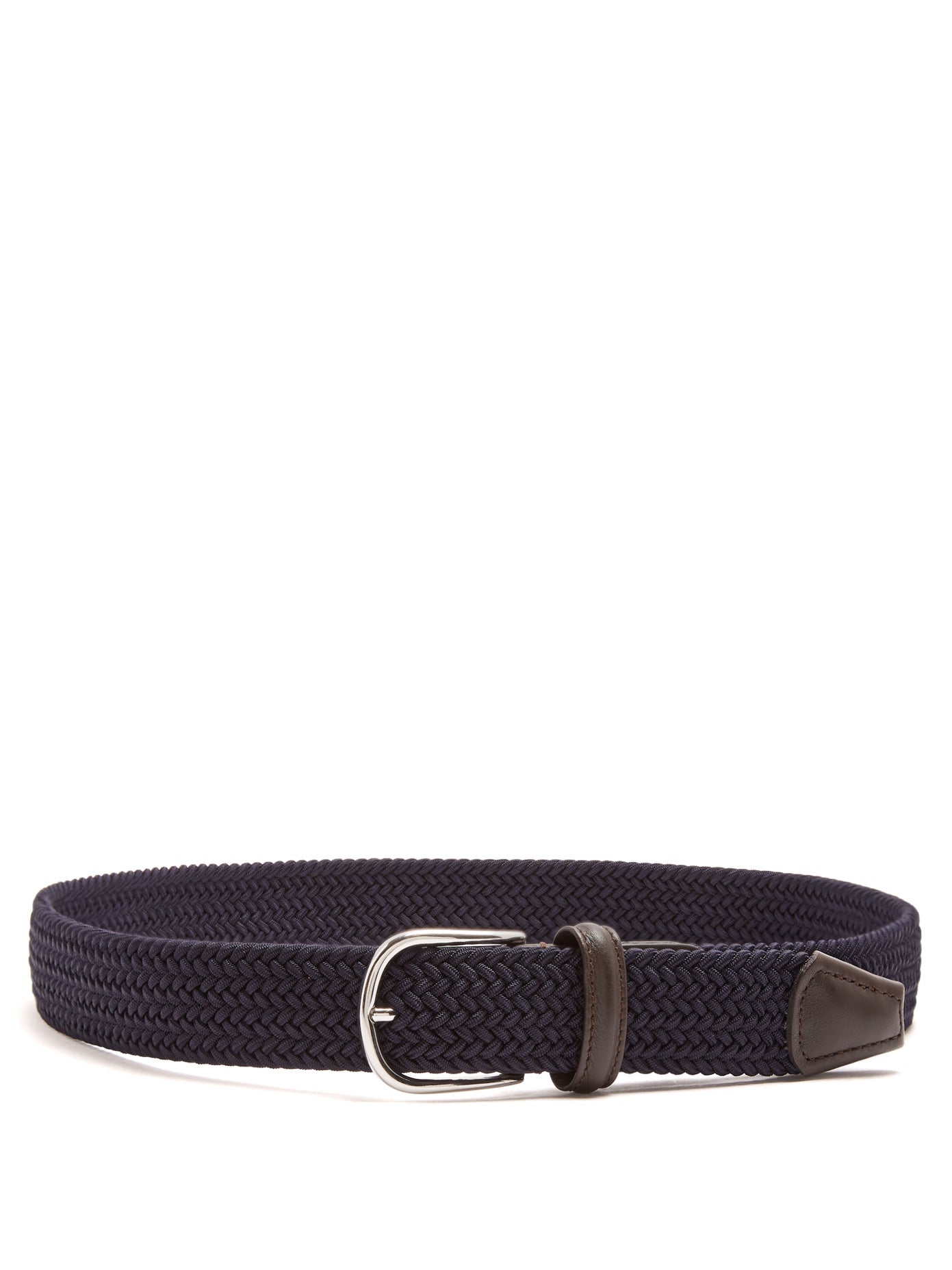 Navy Solid Woven Elastic Belt - Anderson's - Boutique Jacques International