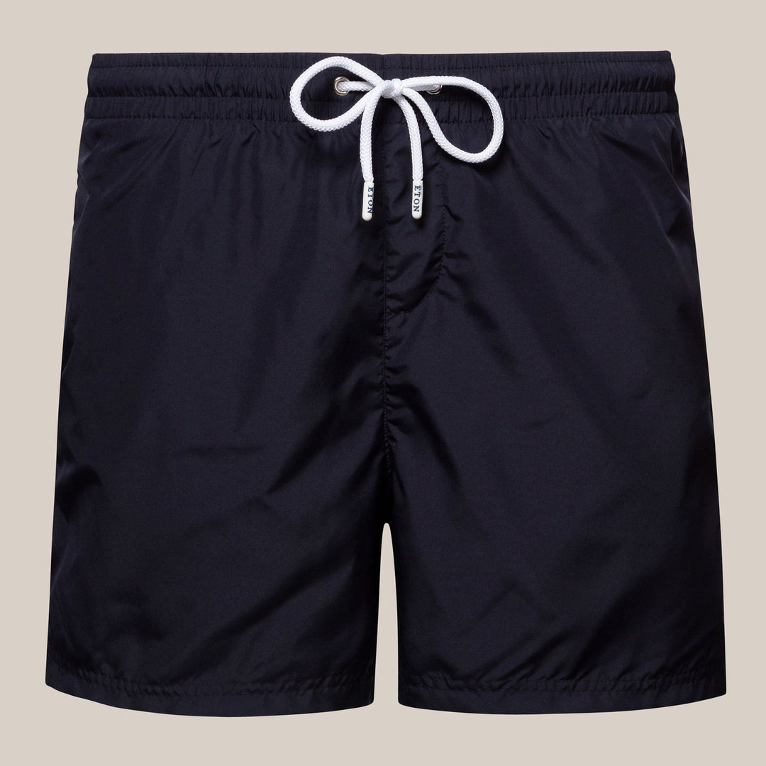Navy Blue Solid Swim Shorts - ETON