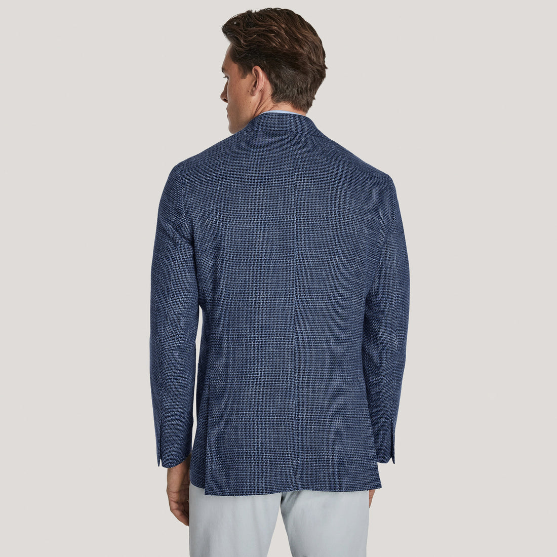 Blue Mélange Wool/Silk/Cotton Morton Contemporary Fit Sport Jacket - Jack Victor - Boutique Jacques International