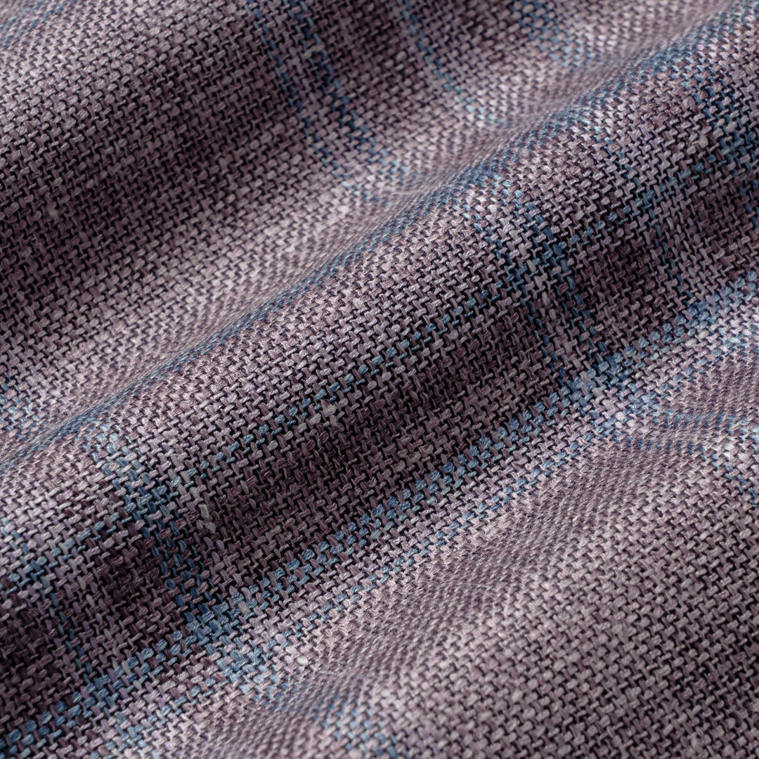 Lavender Check Wool/Silk/Linen Midland Contemporary Fit Sport Jacket - Jack Victor