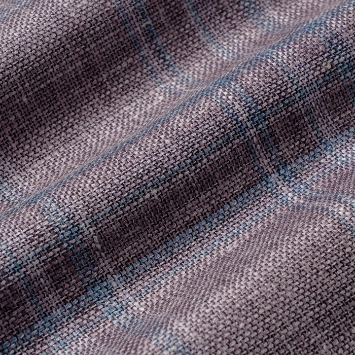 Lavender Check Wool/Silk/Linen Midland Contemporary Fit Sport Jacket - Jack Victor