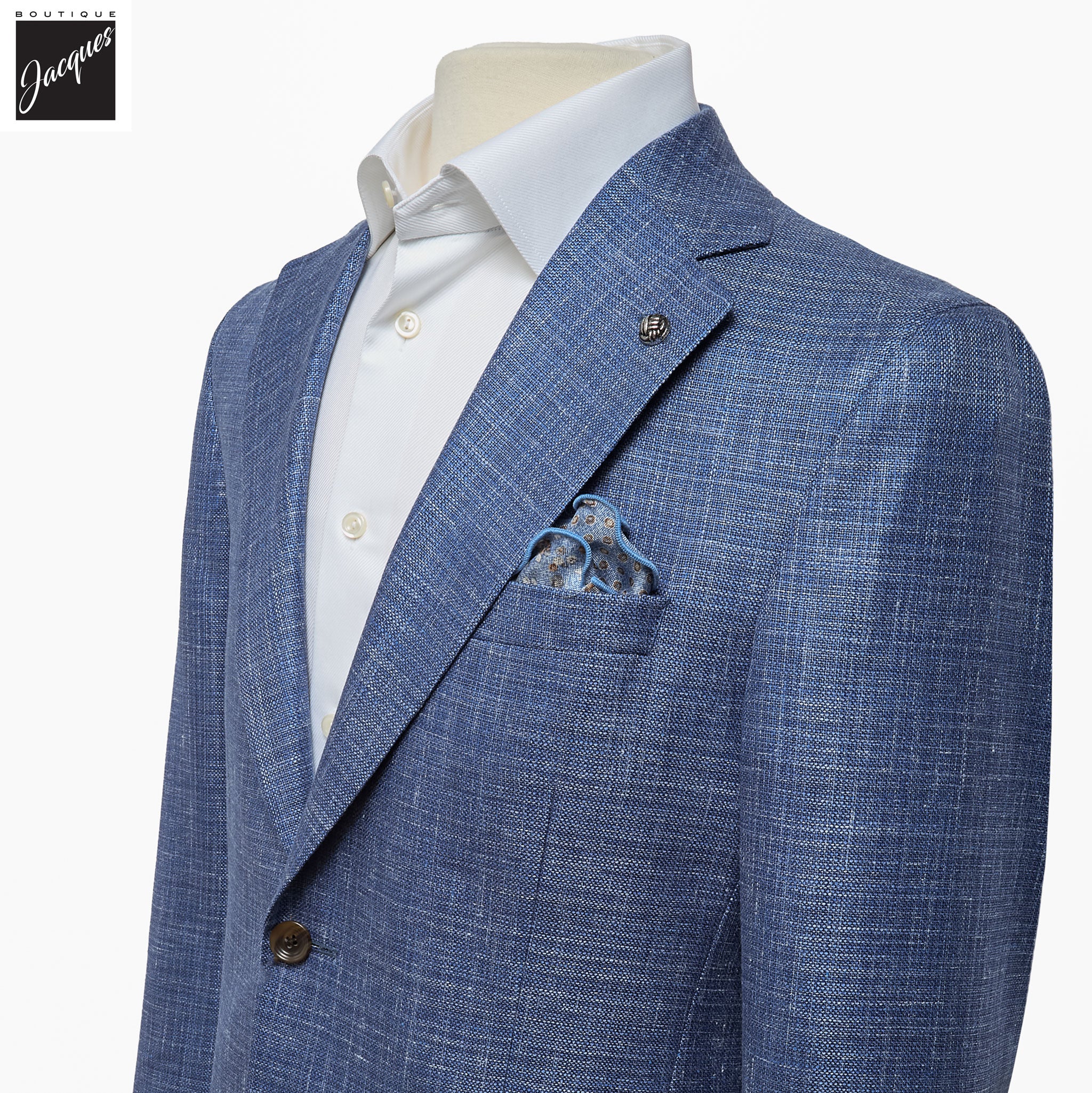 Blue Loro Piana Wool/Silk/Linen Montana Contemporary Fit Sport Jacket - Jack Victor - Boutique Jacques International