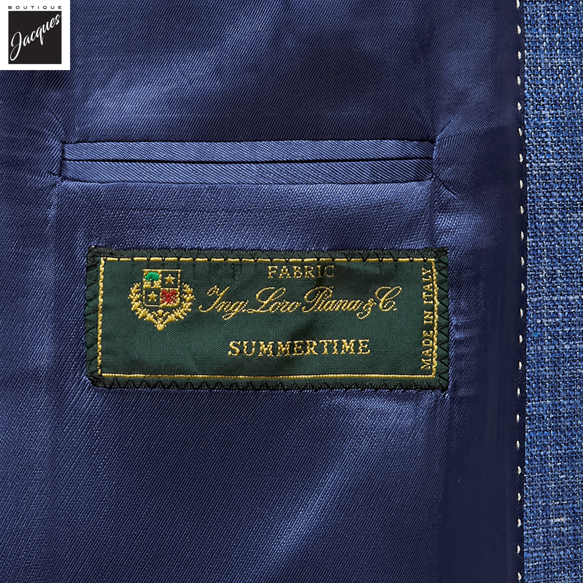Blue Loro Piana Wool/Silk/Linen Montana Contemporary Fit Sport Jacket - Jack Victor - Boutique Jacques International
