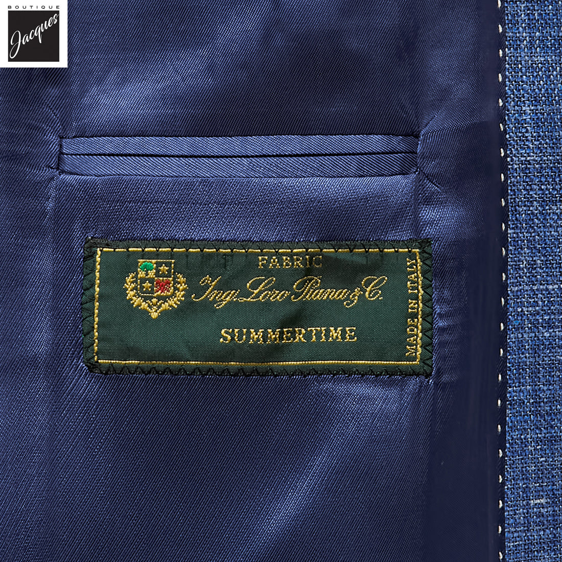 Blue Loro Piana Wool/Silk/Linen Montana Contemporary Fit Sport Jacket - Jack Victor - Boutique Jacques International