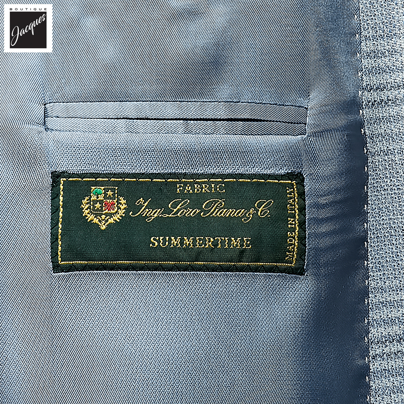 Light Blue Check Loro Piana Summertime Montana Contemporary Sport Jacket - Jack Victor - Boutique Jacques International
