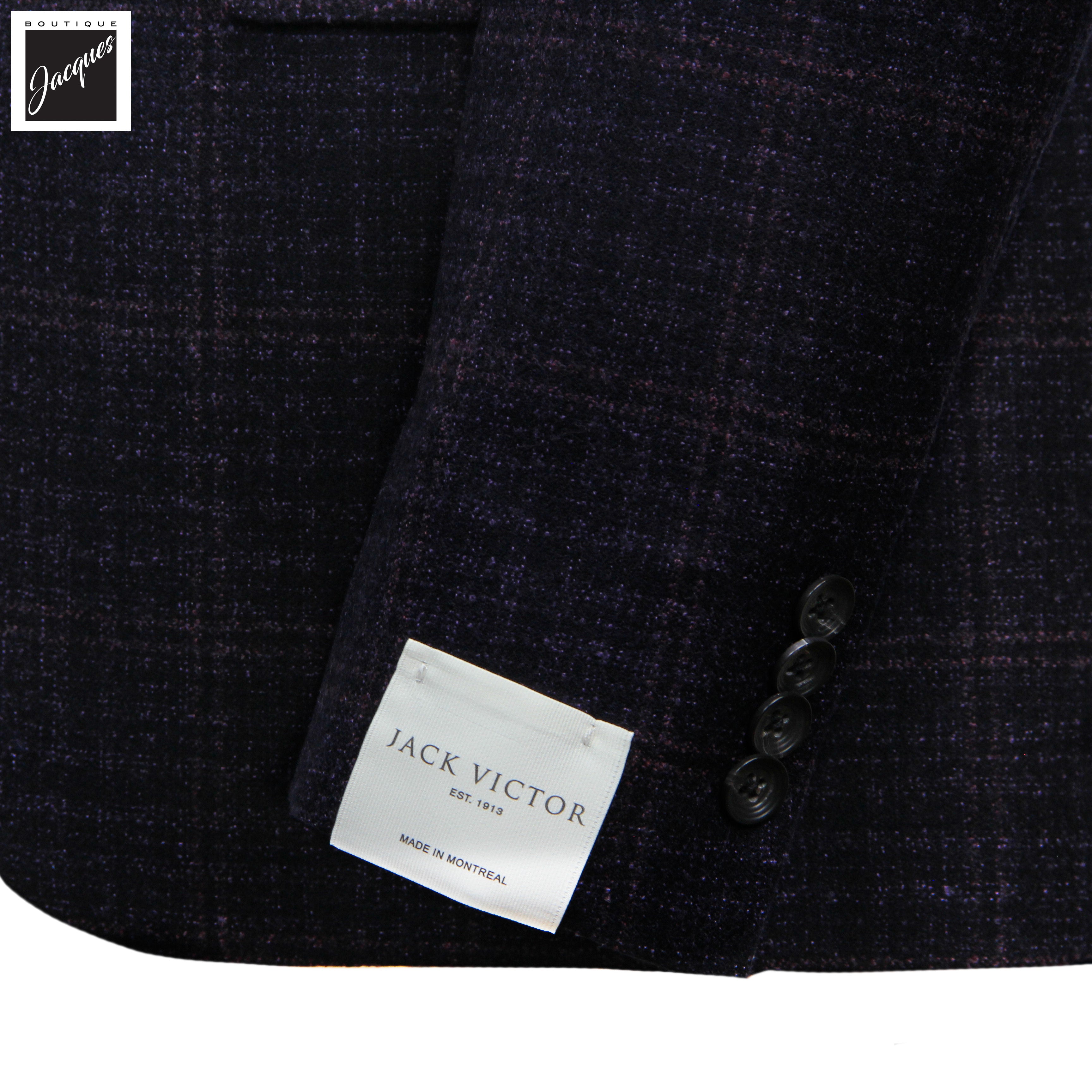 Blackberry Check Super 110’s Wool Montana Contemporary Fit Sport Jacket - Jack Victor